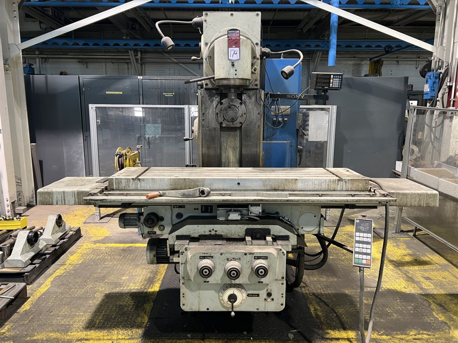 WMW HECKERT FW450X180 APUG Milling Machine, s/n 3347198/04, 15.5” x 49” Table, 45-2440 RPM, Sony - Image 2 of 10