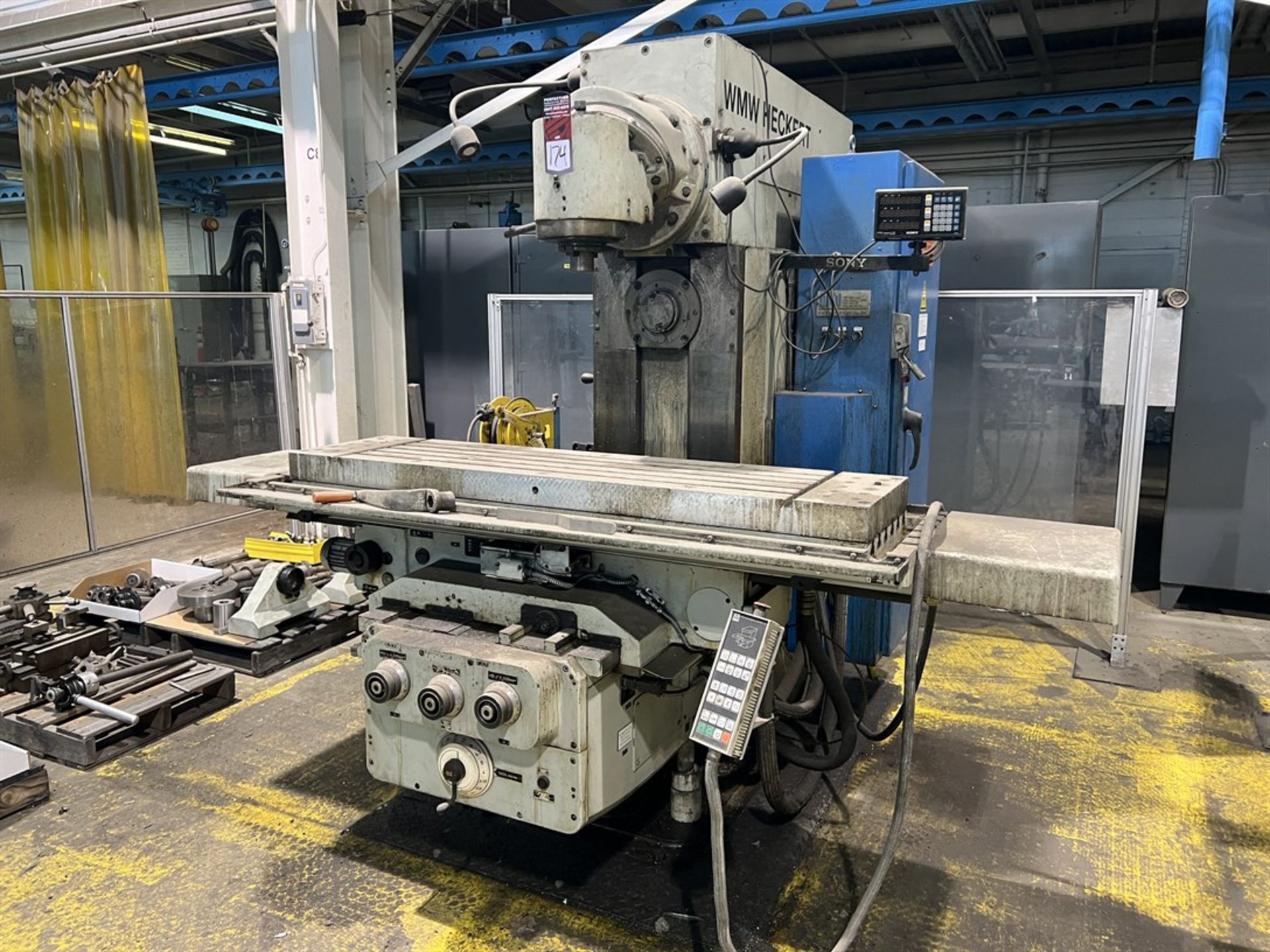 WMW HECKERT FW450X180 APUG Milling Machine, s/n 3347198/04, 15.5” x 49” Table, 45-2440 RPM, Sony