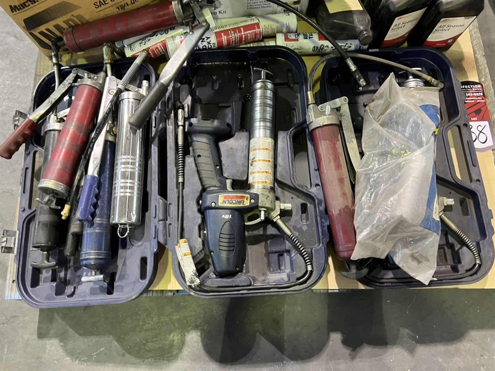 Pallet Comprising LINCOLN Air Grease Guns and Grease (Building 44) - Image 2 of 2