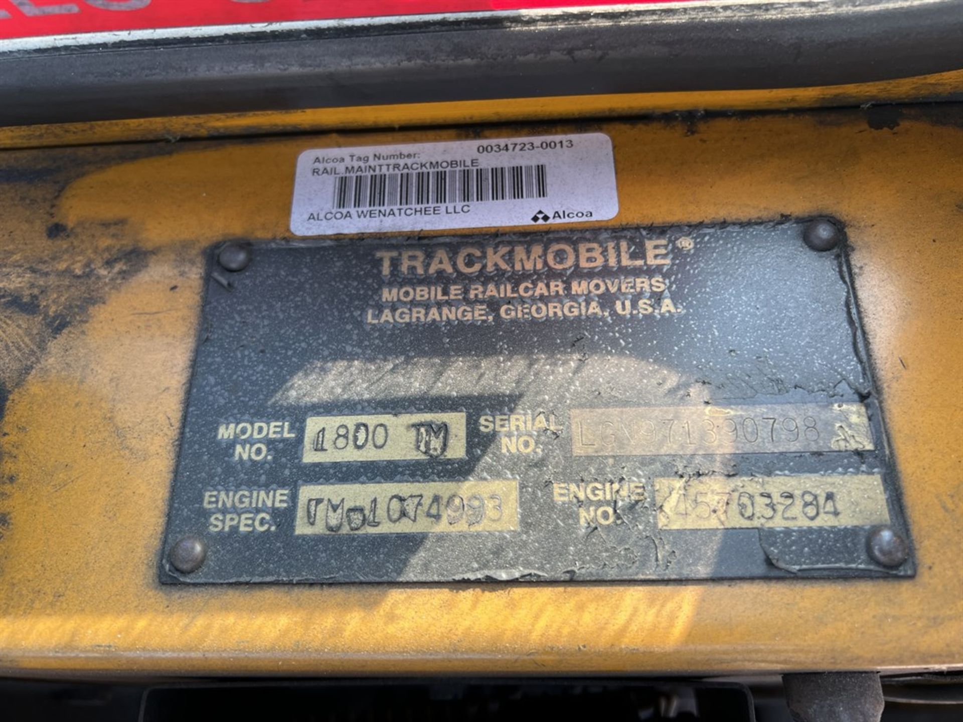 TRACKMOBILE TM1800 Rail Car Mover, s/n na - Image 10 of 10