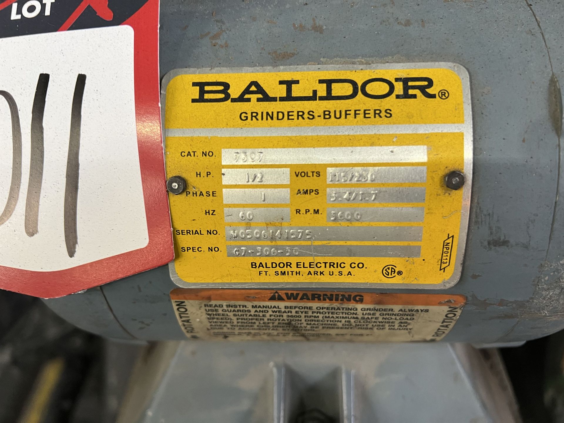 BALDOR 7" Pedestal Grinder - Image 4 of 4