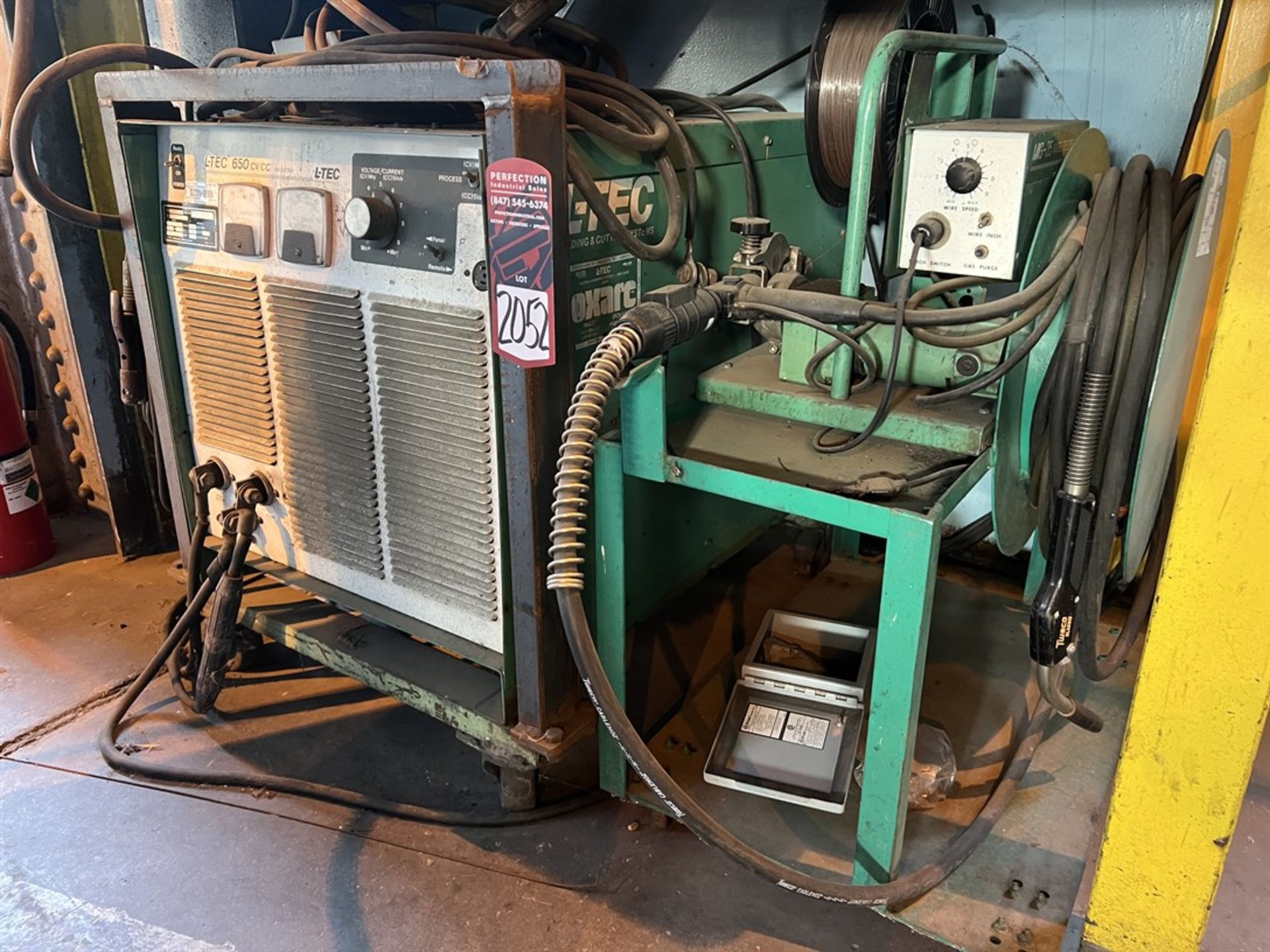 L-TEC 650CV/CC MIG Welder, s/n F89C-05759, w/ MIG-35 Wire Feeder - Image 3 of 5