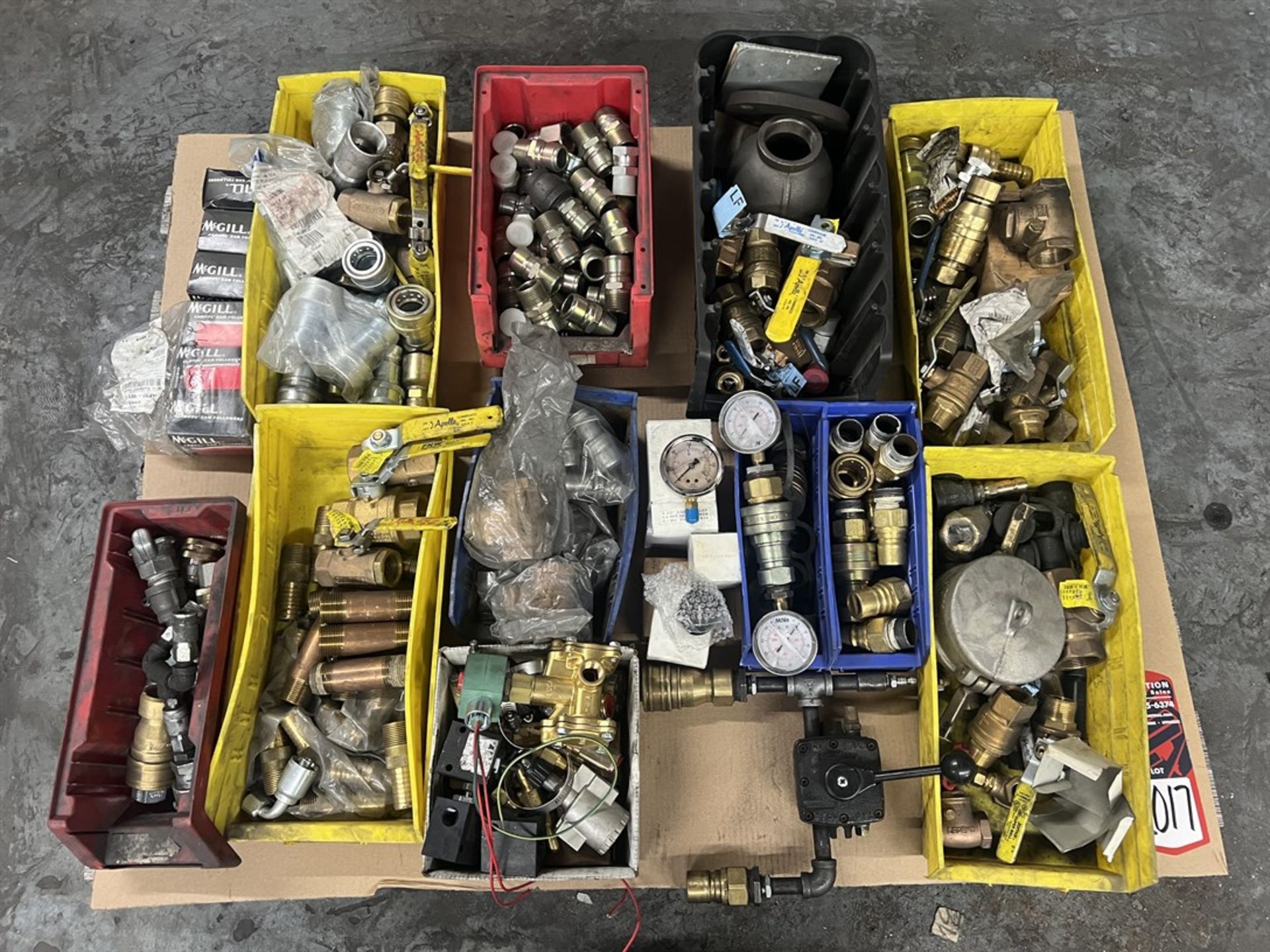 Lot of Assorted Hydraulic Couplings, Ball Valves, Bearings and Solenoids - Image 2 of 2