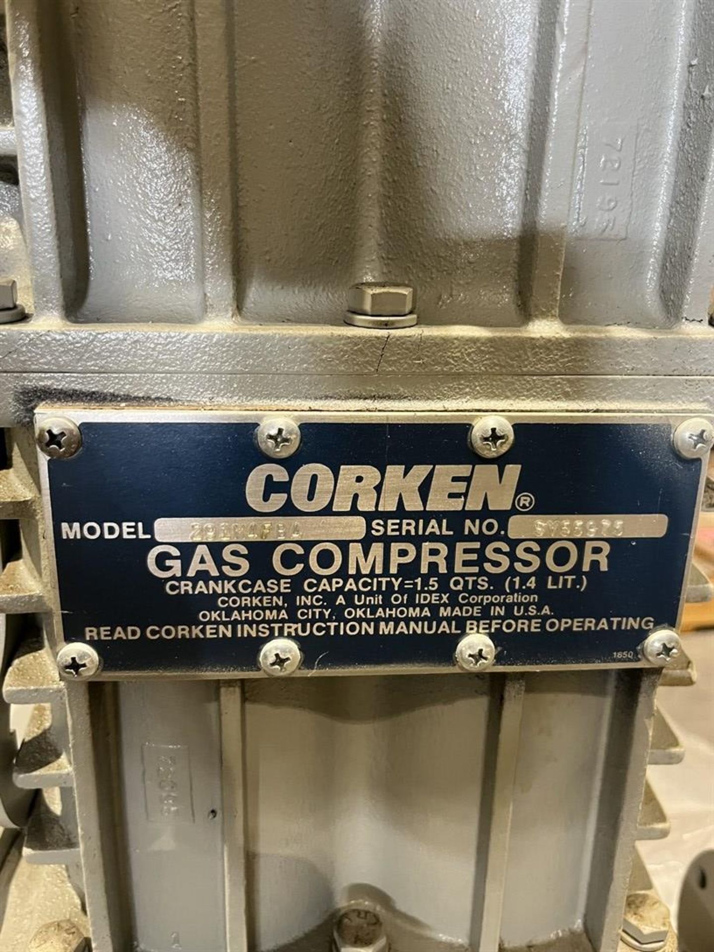 CORKEN 291M4BA Gas Compressor - Image 3 of 3