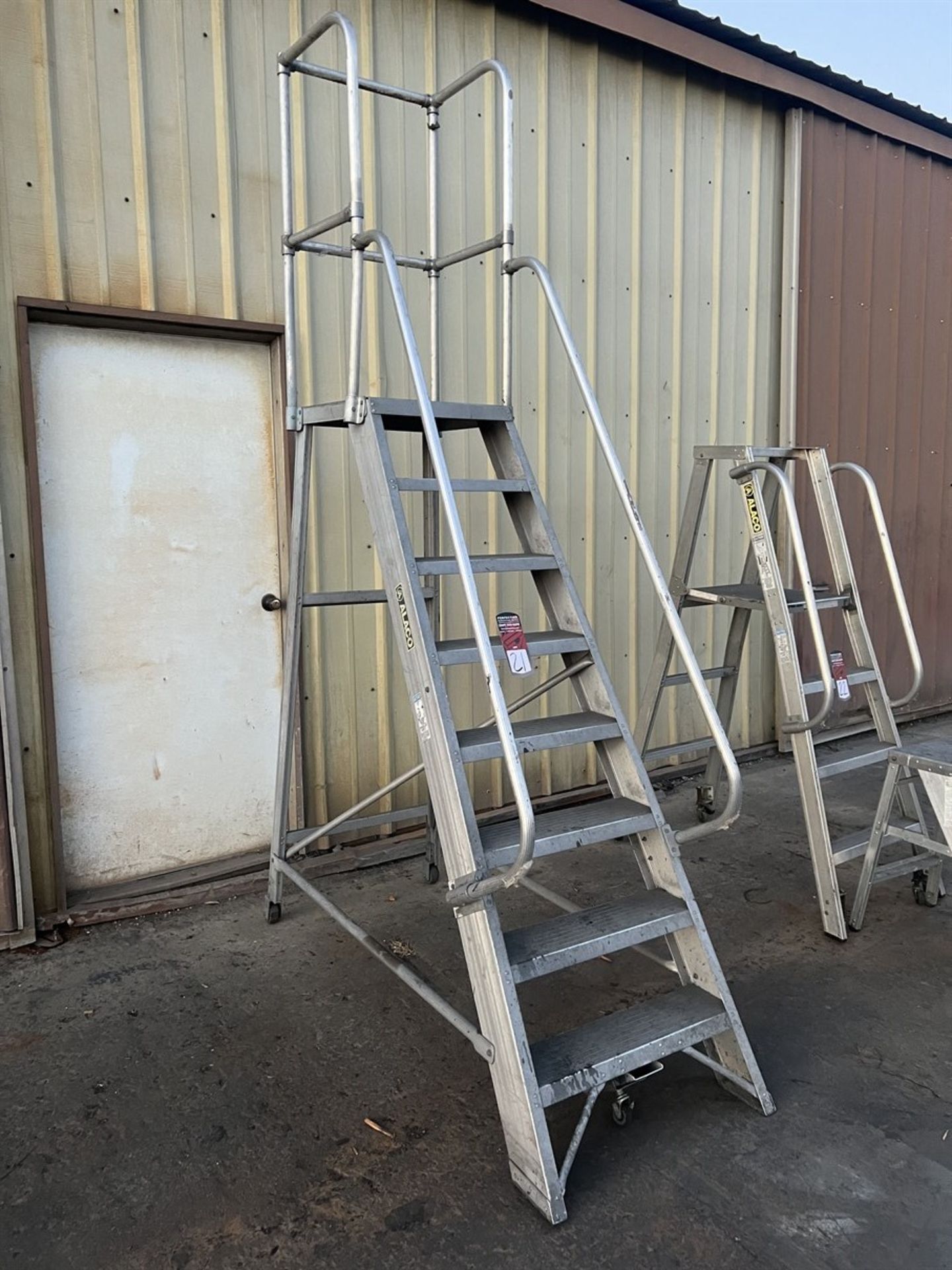 ALACO Aluminum 8-Step Rolling Ladder, (Fab Shop)