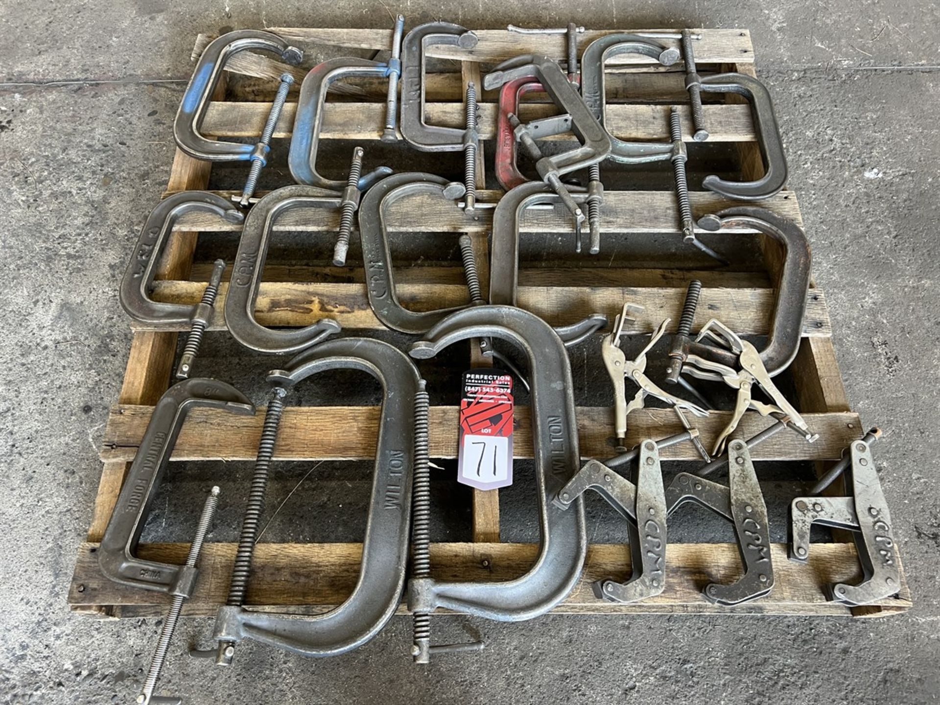 Lot of Assorted C-Clamps, (Fab Shop)