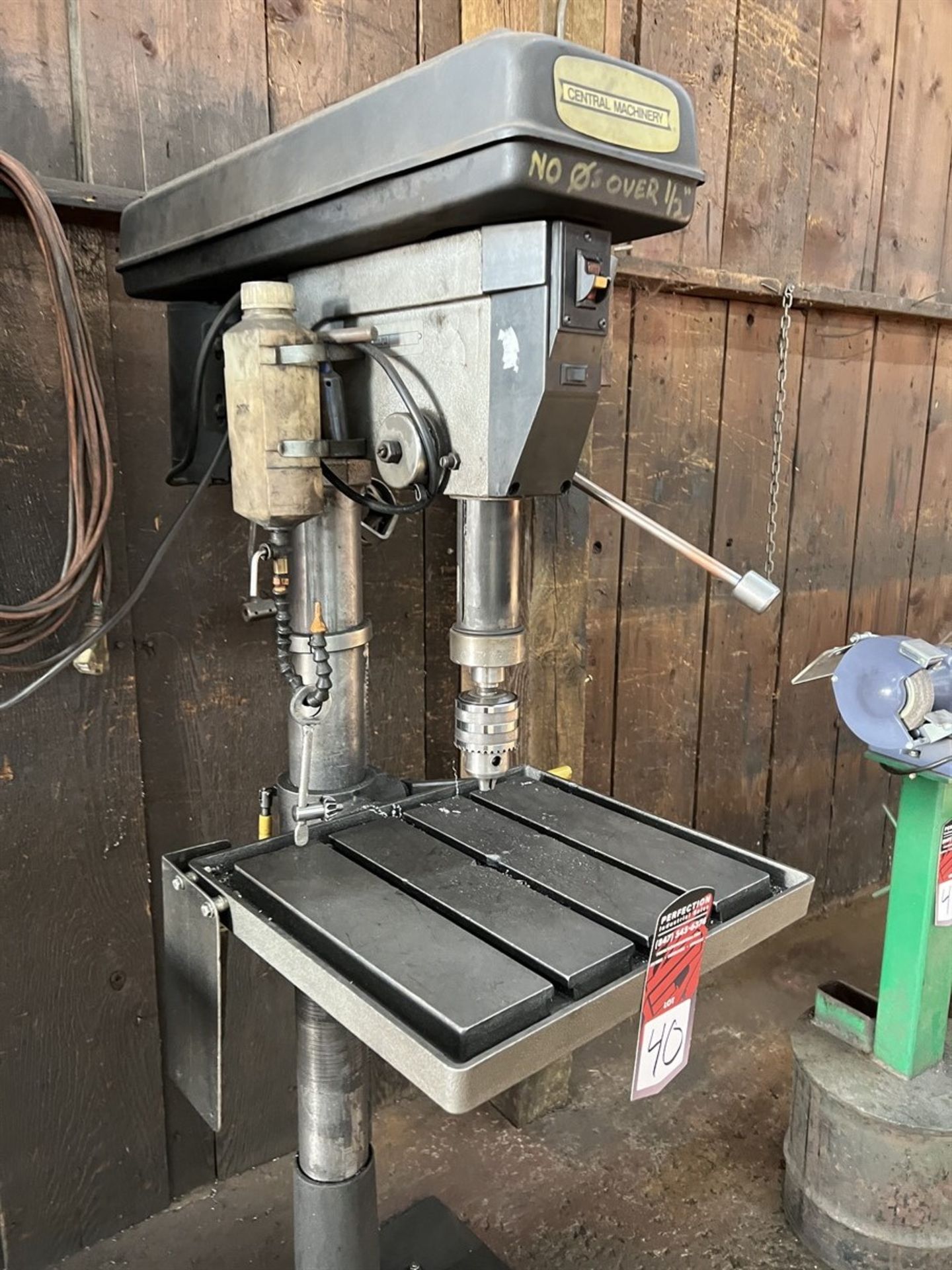 CENTRAL MACHINERY 12-Speed Drill Press, s/n 0528120067, 16" x 14" Table, 10" Throat, 1.5 HP, (Fab - Image 3 of 5