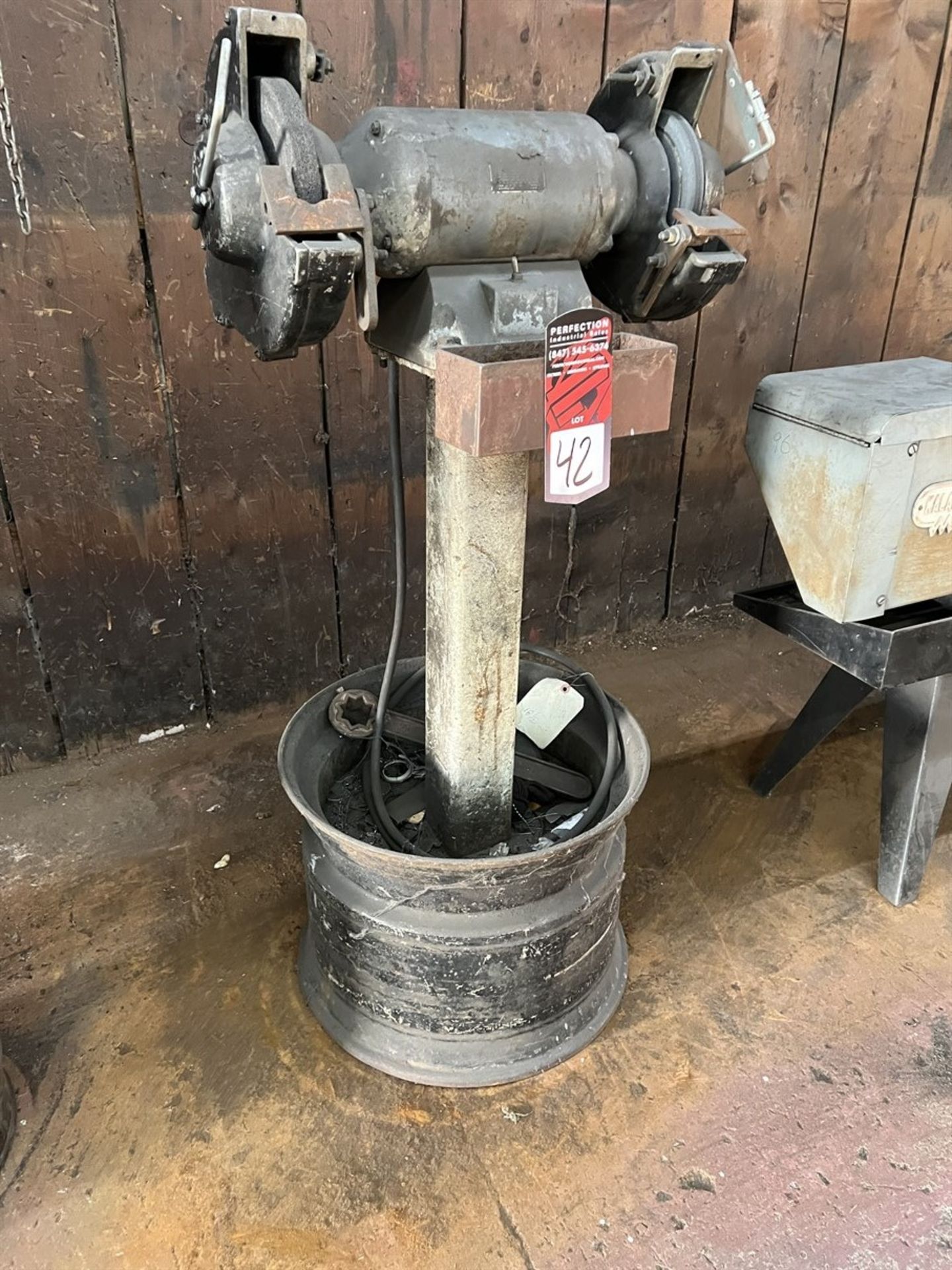 Unknown Make 6" Pedestal Grinder, (Fab Shop)