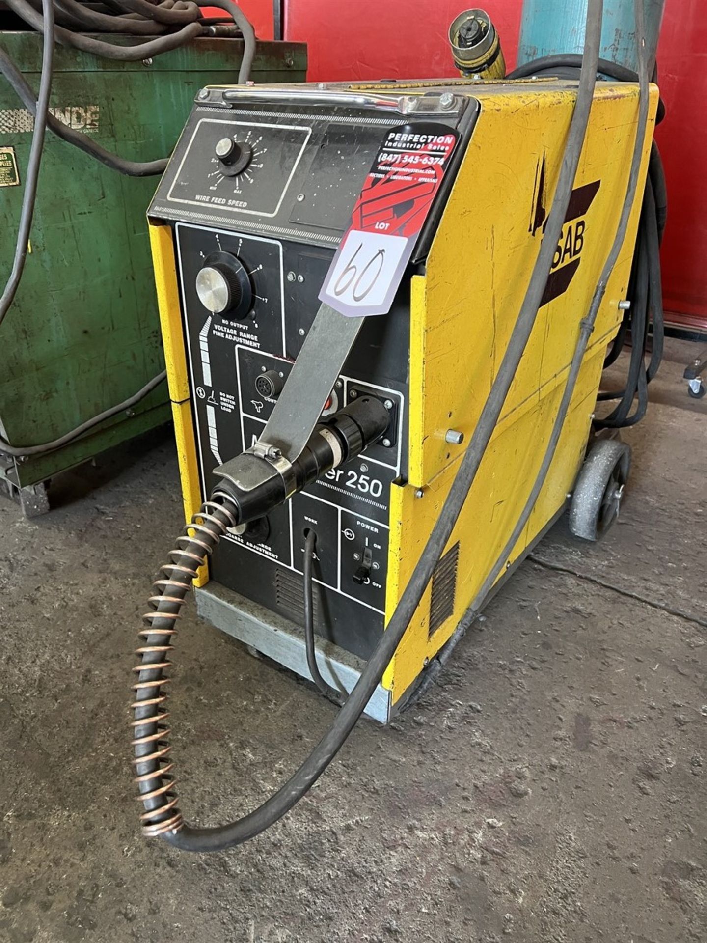 ESAB MigMaster 250 MIG Welder, s/n MBLJ729021, (Fab Shop)