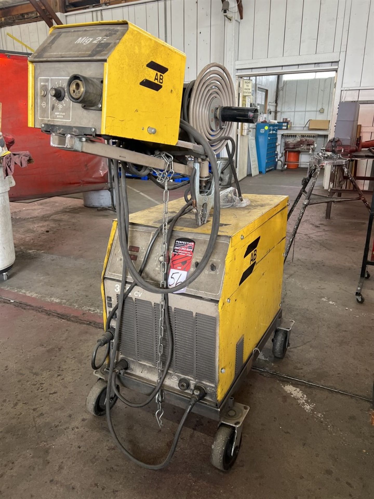 ESAB 352 CV MIG Welder, s/n na, w/ Esab MIG 2E Wire Feeder, (Fab Shop)