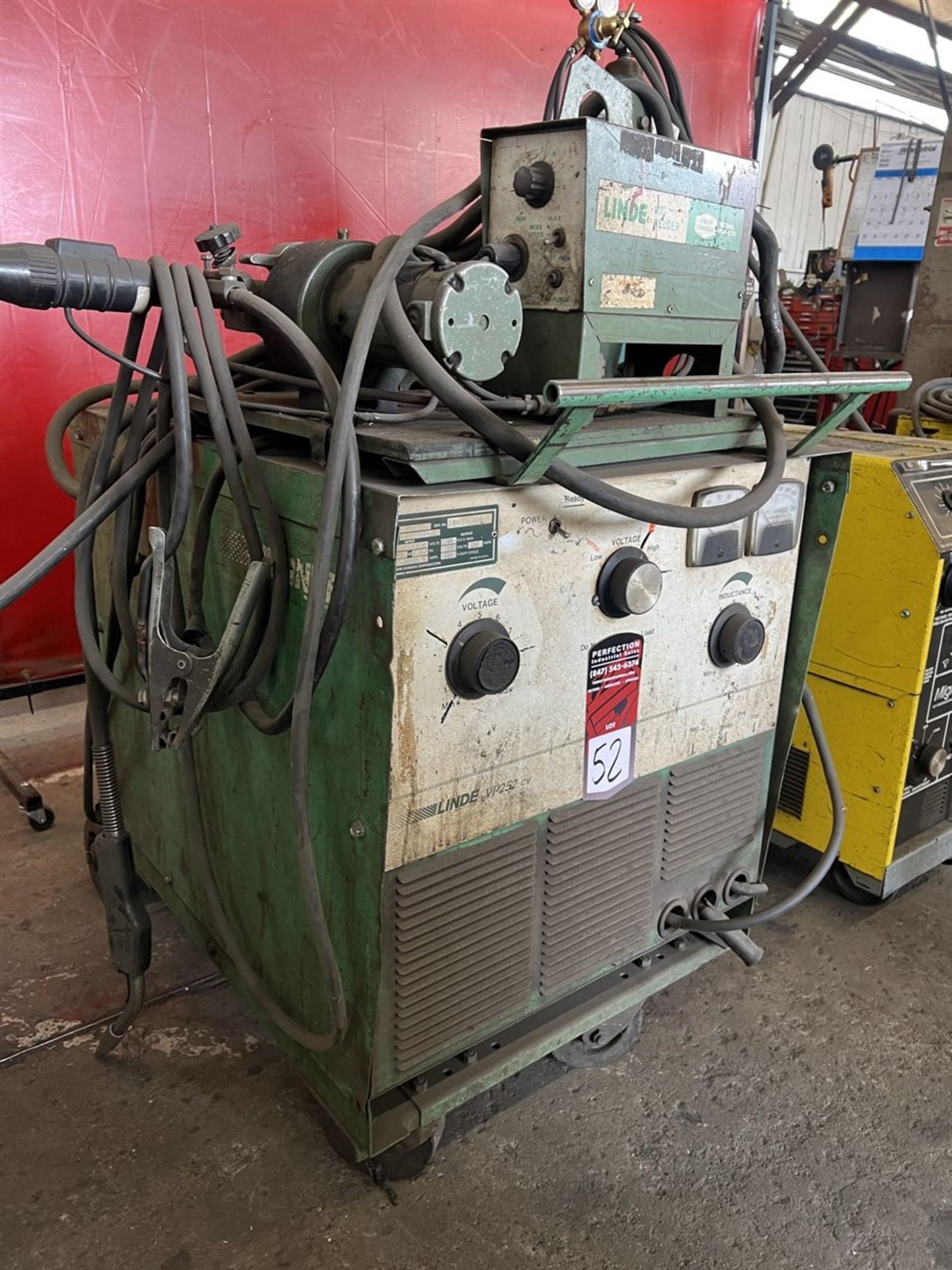 L-TEC VI-252 CV MIG Welder, s/n B85G-53538, w/ Linde Wire Feeder, (Fab Shop) - Image 2 of 4