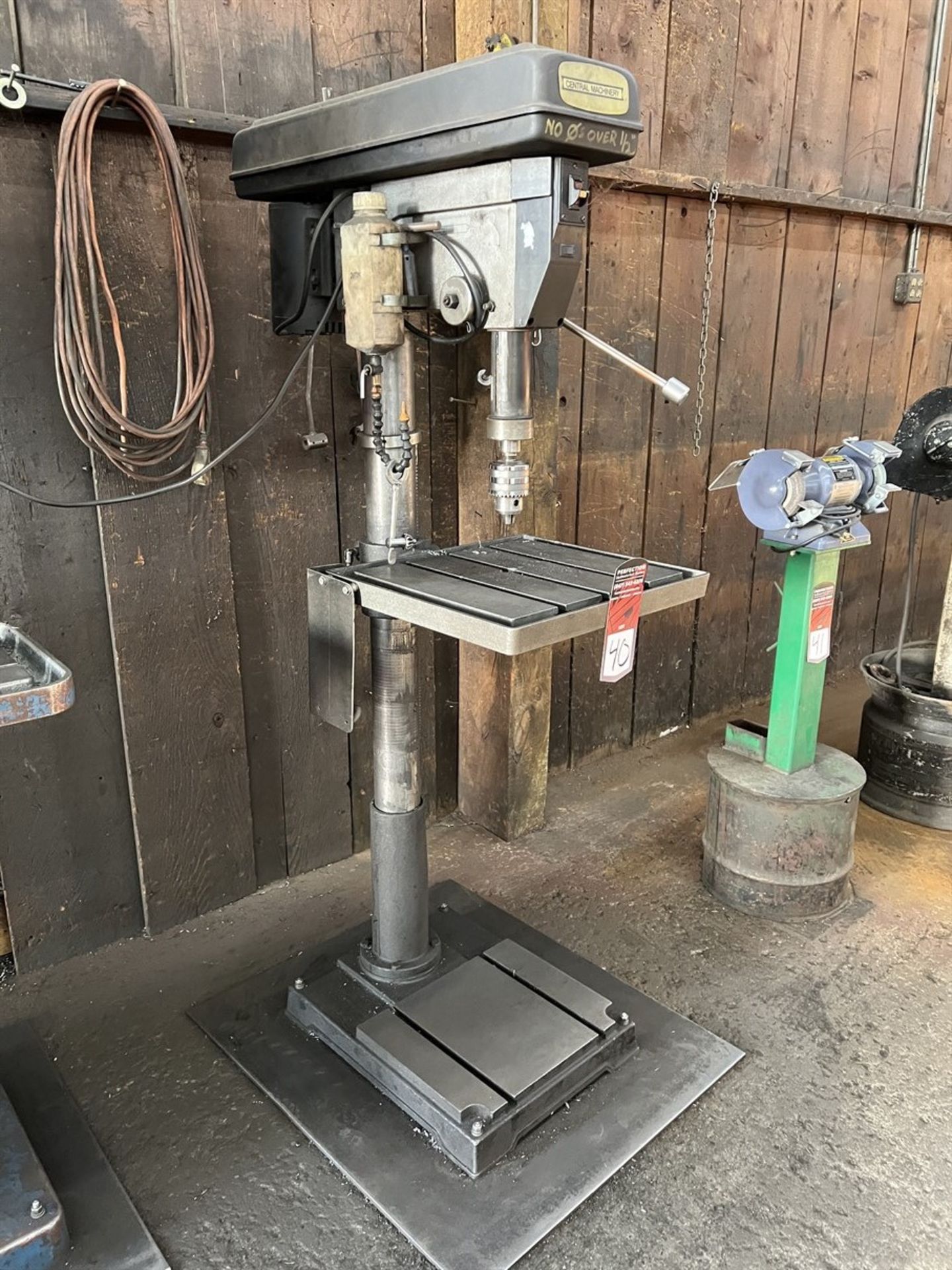 CENTRAL MACHINERY 12-Speed Drill Press, s/n 0528120067, 16" x 14" Table, 10" Throat, 1.5 HP, (Fab - Image 2 of 5