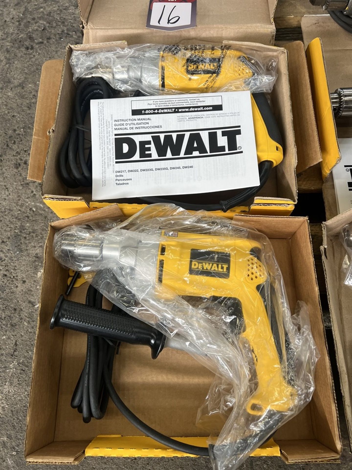 Lot of (2) NEW DEWALT DW235G VSR Drills, (Fab Shop)