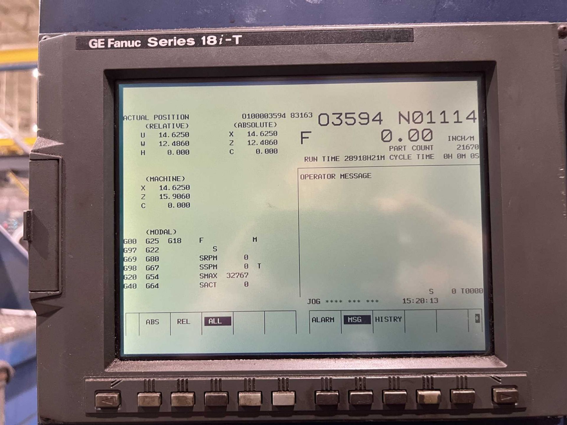 WARNER SWASEY 3SC CNC Lathe, s/n R-1328 (Rebuilt in 2001), w/ Fanuc 18i-T CNC Control, 29.5" - Image 3 of 20