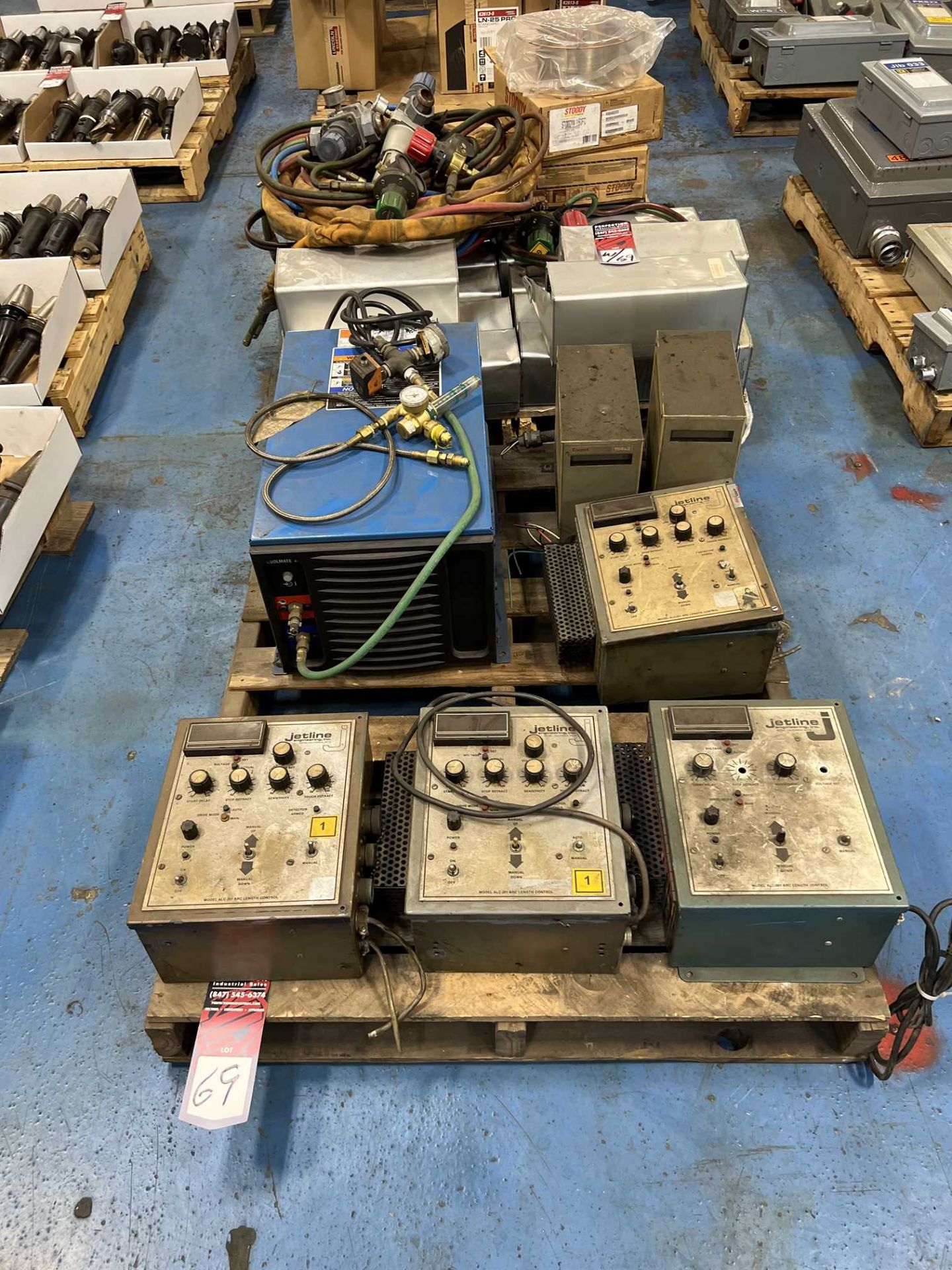 Lot of 2 skids of Welding supplies. (Located in Conroe, TX)