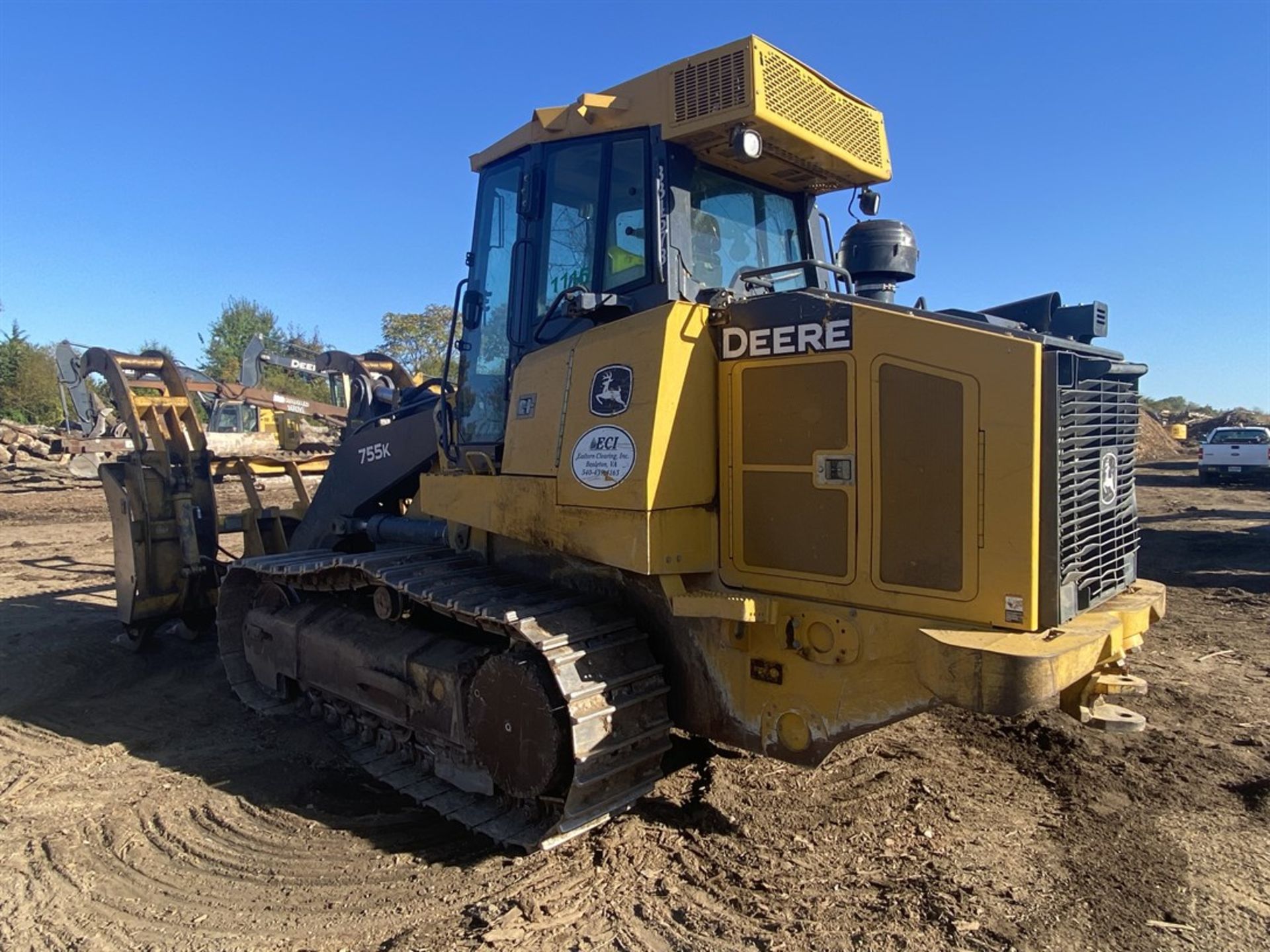 2018 DEERE 755K Track Loader, s/n 1T0755KXHJE334578, 6063 Hours, w/ Grapple Root Rake - Image 6 of 13