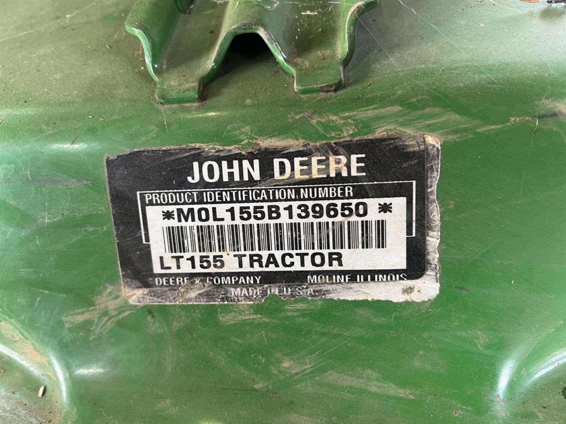 JOHN DEERE LT155 Riding Lawn Tractor, s/n MOL155B139650, 15 HP OHV Twin Touch Automatic - Image 5 of 8