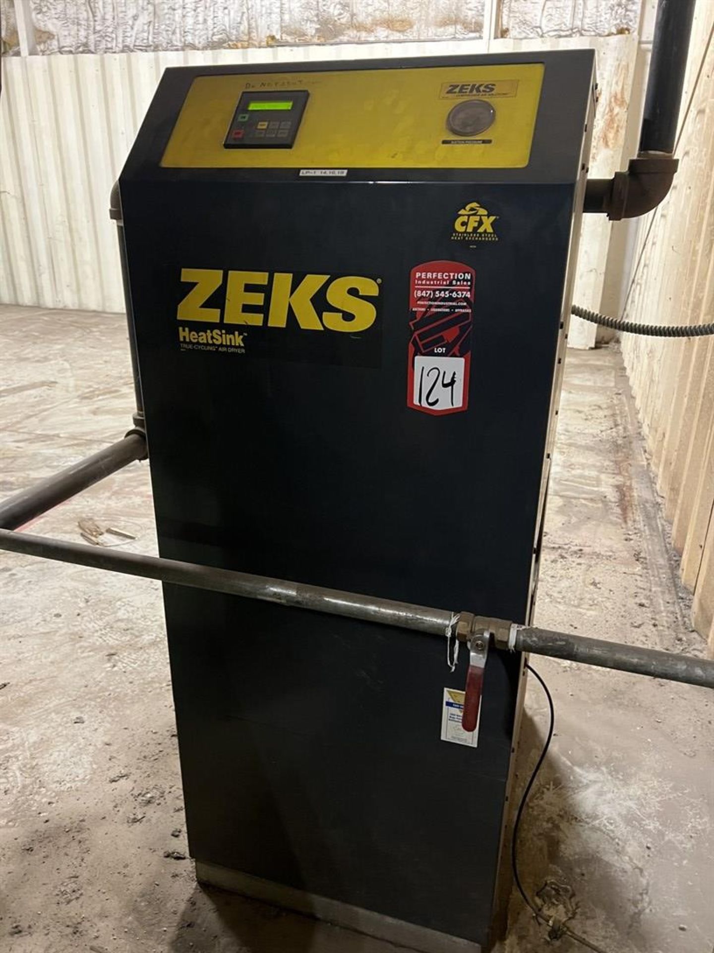 ZEKS 400HSGA400 Refrigerated Air Dryer, s/n 309936, R404a Refrigerant, 150-300 PSIG