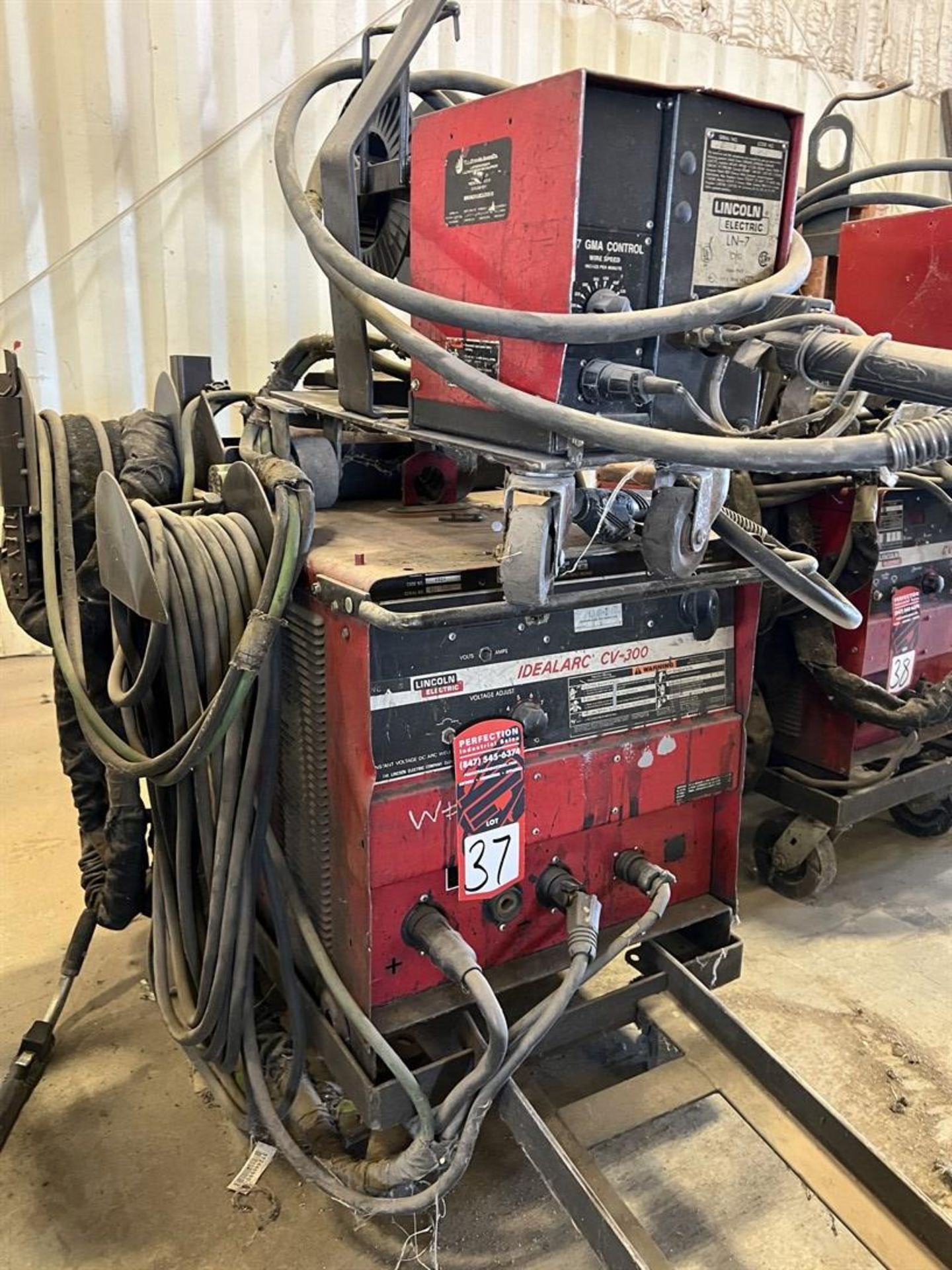 LINCOLN CV-300 MIG Welder, s/n AC803751, w/ Lincoln LN-7 Wire Feeder - Image 2 of 5