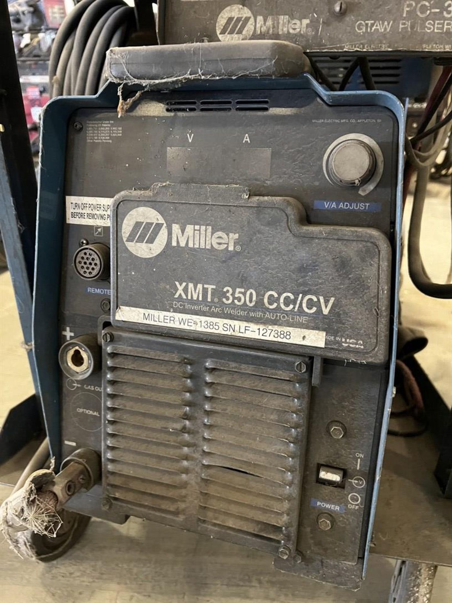 MILLER XMT 350 CC/CV DC Inverter Arc Welder, s/n LF127388, w/ PC-300 GTAW Pulser Control, 60M Wire - Image 2 of 8