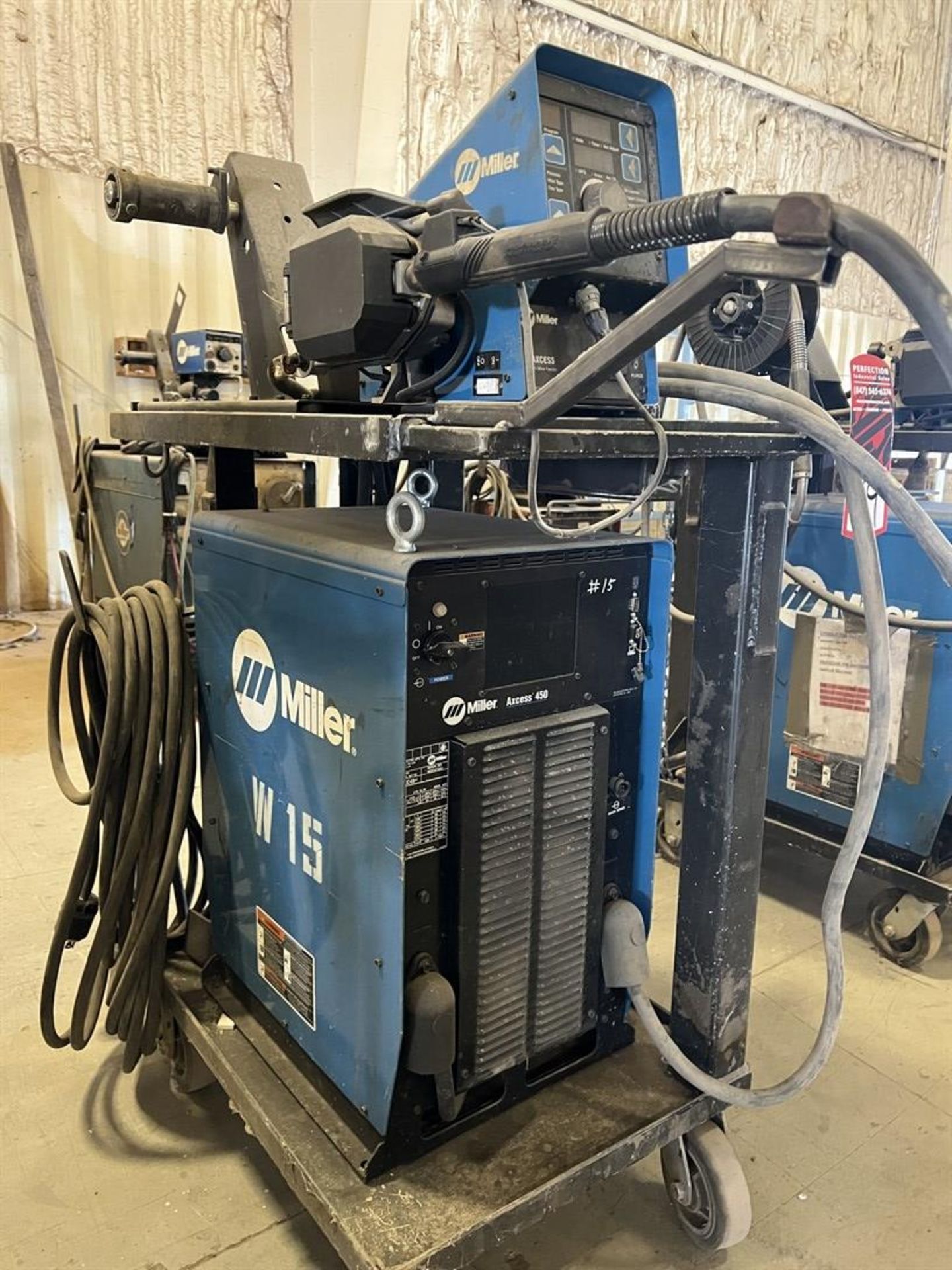 MILLER Axcess 450 MIG Welder, s/n MD012734U, w/ Axcess 40V Wire Feeder - Image 2 of 5