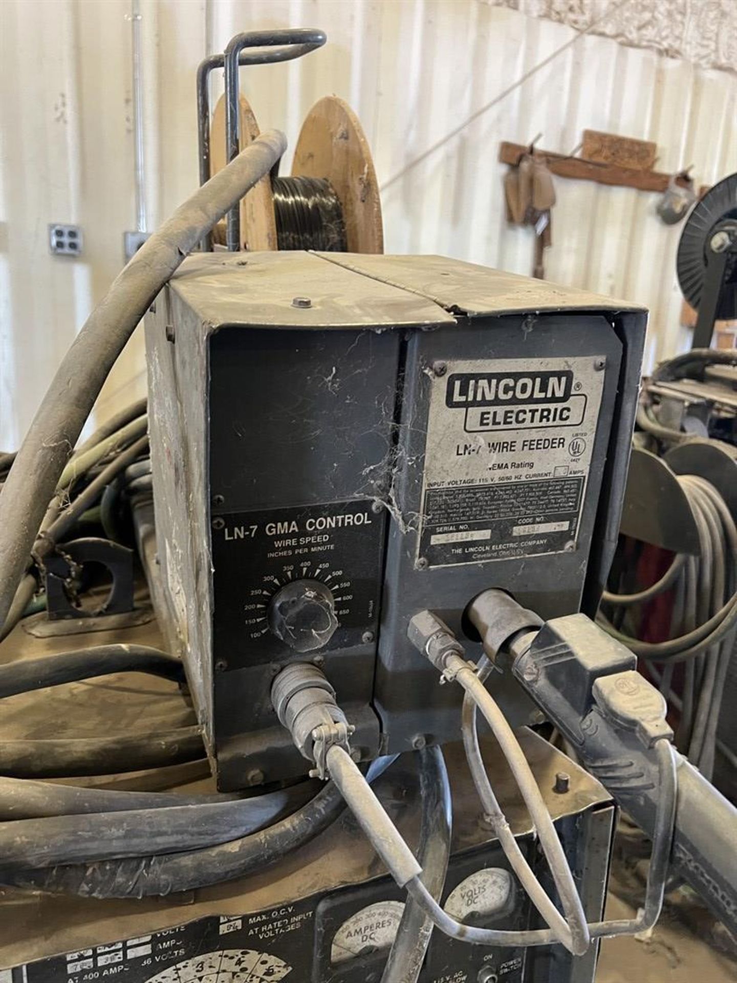 MILLER Idealarc DC-400 MIG Welder, s/n AC656430, w/ Lincoln LN-7 Wire Feeder - Image 5 of 5