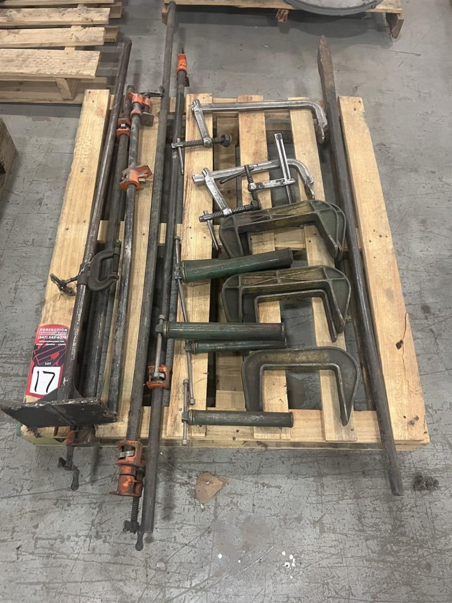 Pallet of C-Clamps and Pony Clamps