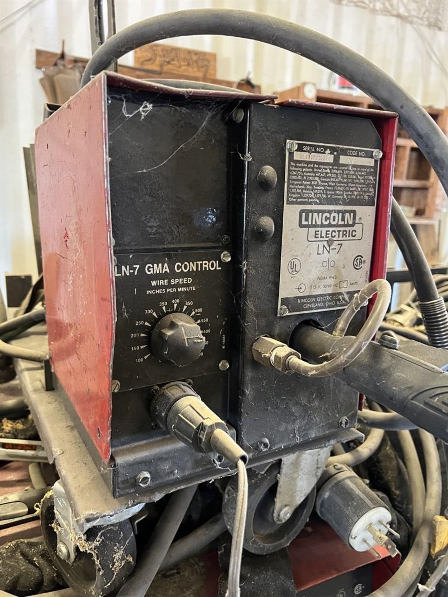 LINCOLN CV-300 MIG Welder, s/n U1970110449, w/ Lincoln LN-7 Wire Feeder - Image 5 of 5