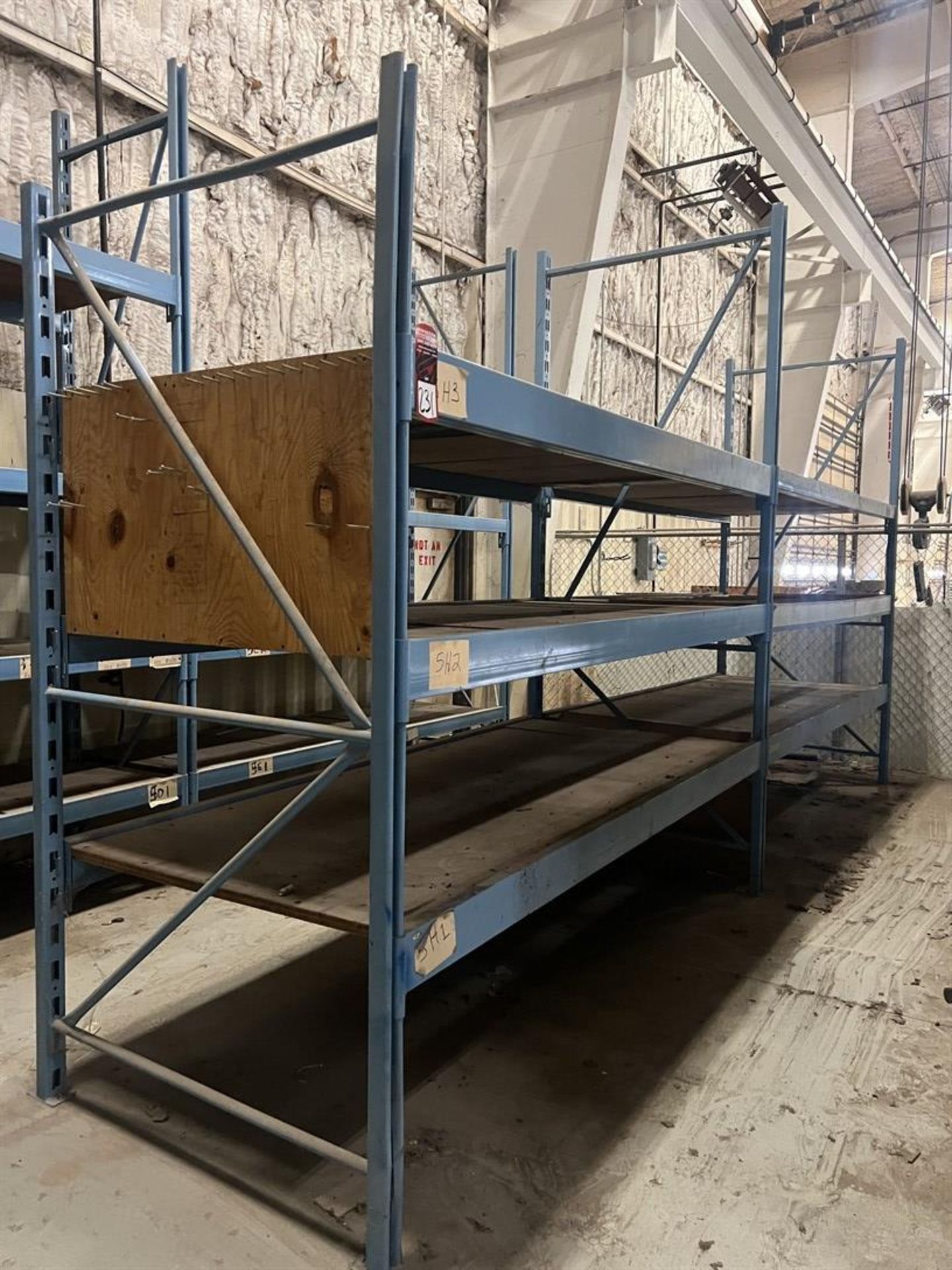 Lot of (3) Sections of Pallet Racking, 10'H x 42"D x 9' Crossbeams, (1-Upright 8')