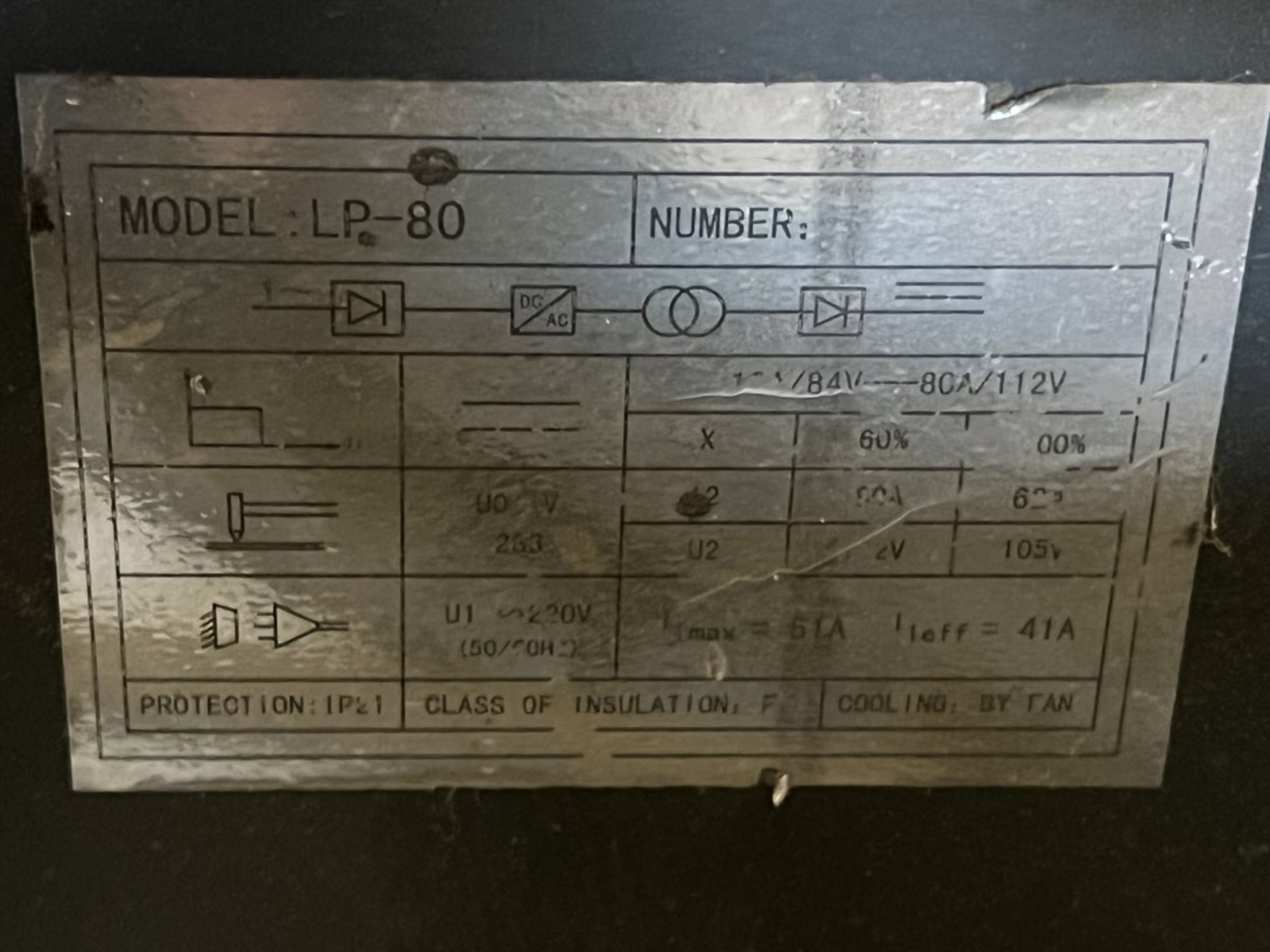 LONGEVITY Force-Cut LP-80 Plasma Cutter, s/n na - Image 4 of 4