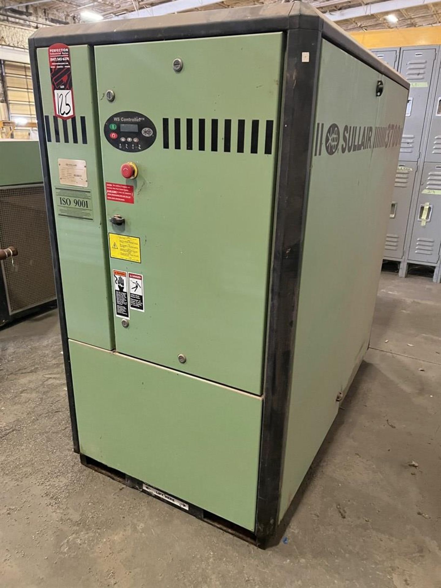 SULLAIR 3709/A Rotary Screw Type Air Compressor, s/n 200702140046, 125/135 PSIG, - Image 2 of 4