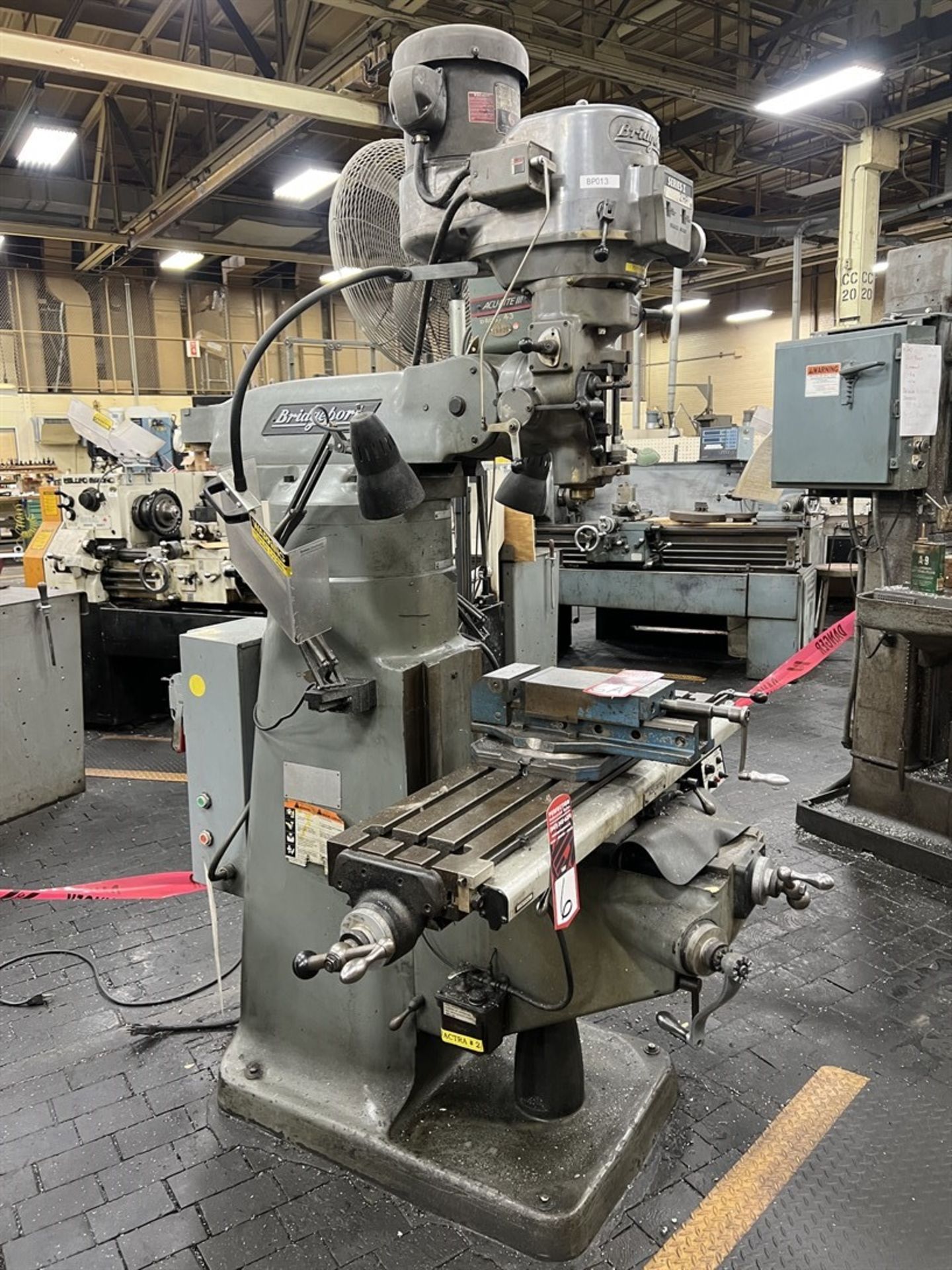 BRIDGEPORT Series I Milling Machine, s/n 248896, 9” x 42” Power Feed Table, 60-4200 RPM, Acu-Rite - Image 7 of 9