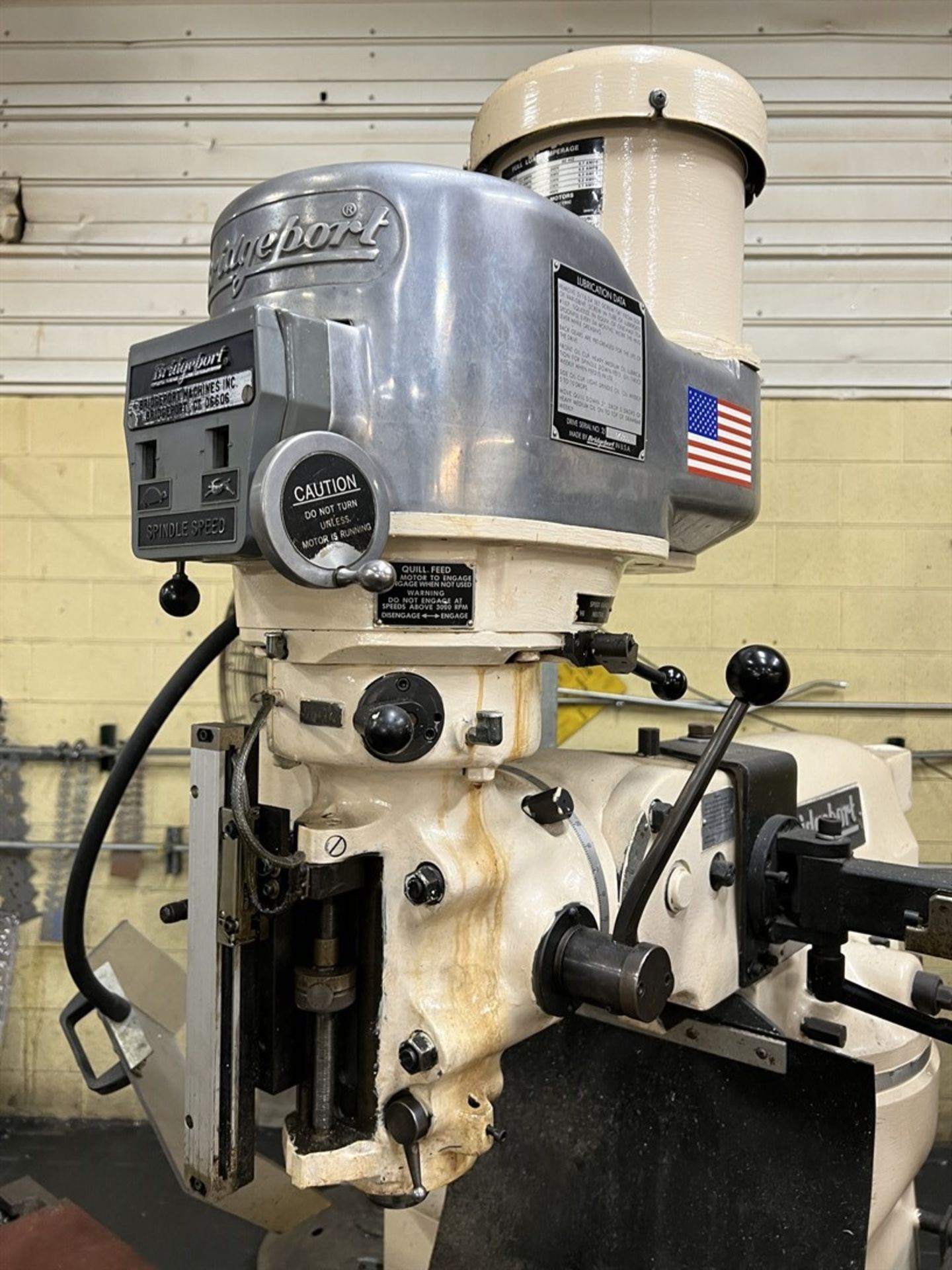 BRIDGEPORT SERIES I Milling Machine, s/n 281833, 9” x 48” Power Feed Table, 60-4200 RPM, Anilam - Image 5 of 9