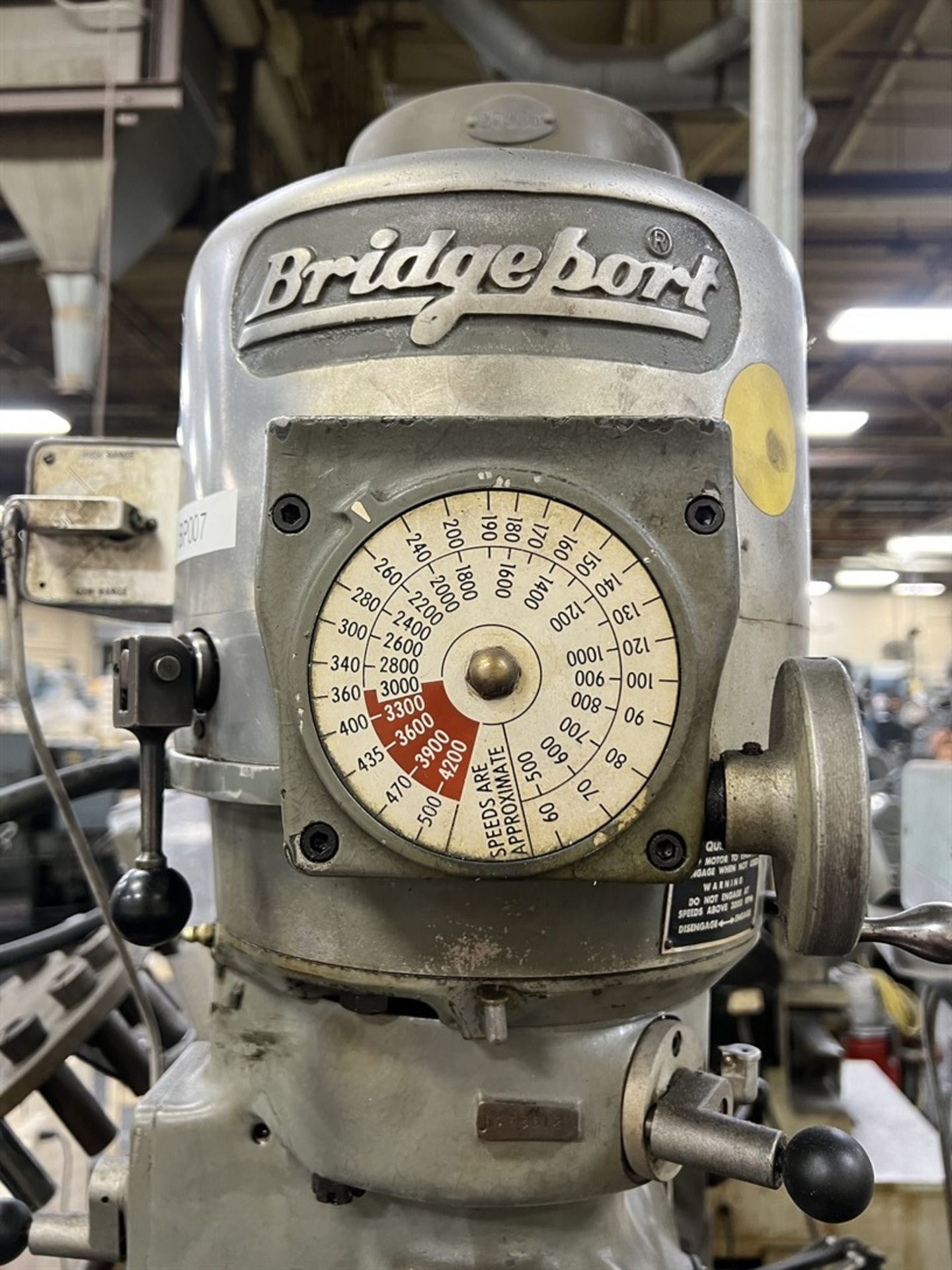 BRIDGEPORT 1.5 HP Milling Machine, s/n 130182, 9” x 42” Table, 60-4200 RPM, Acu-Rite III DRO, (358), - Image 8 of 8