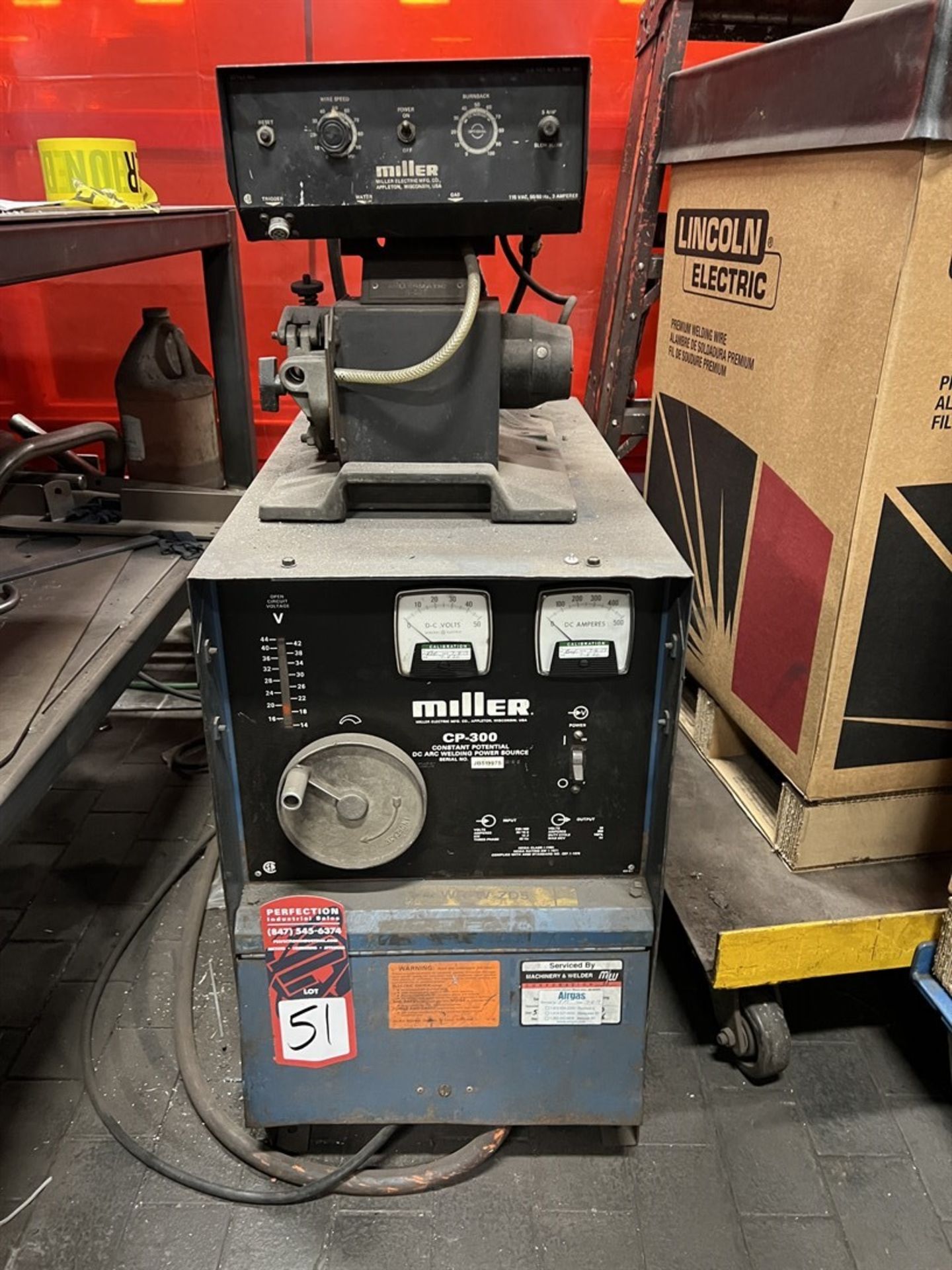 MILLER CP-300 DC Arc Welder, s/n JB519975, w/ Millermatic S-52E Wire Feed - Image 2 of 4