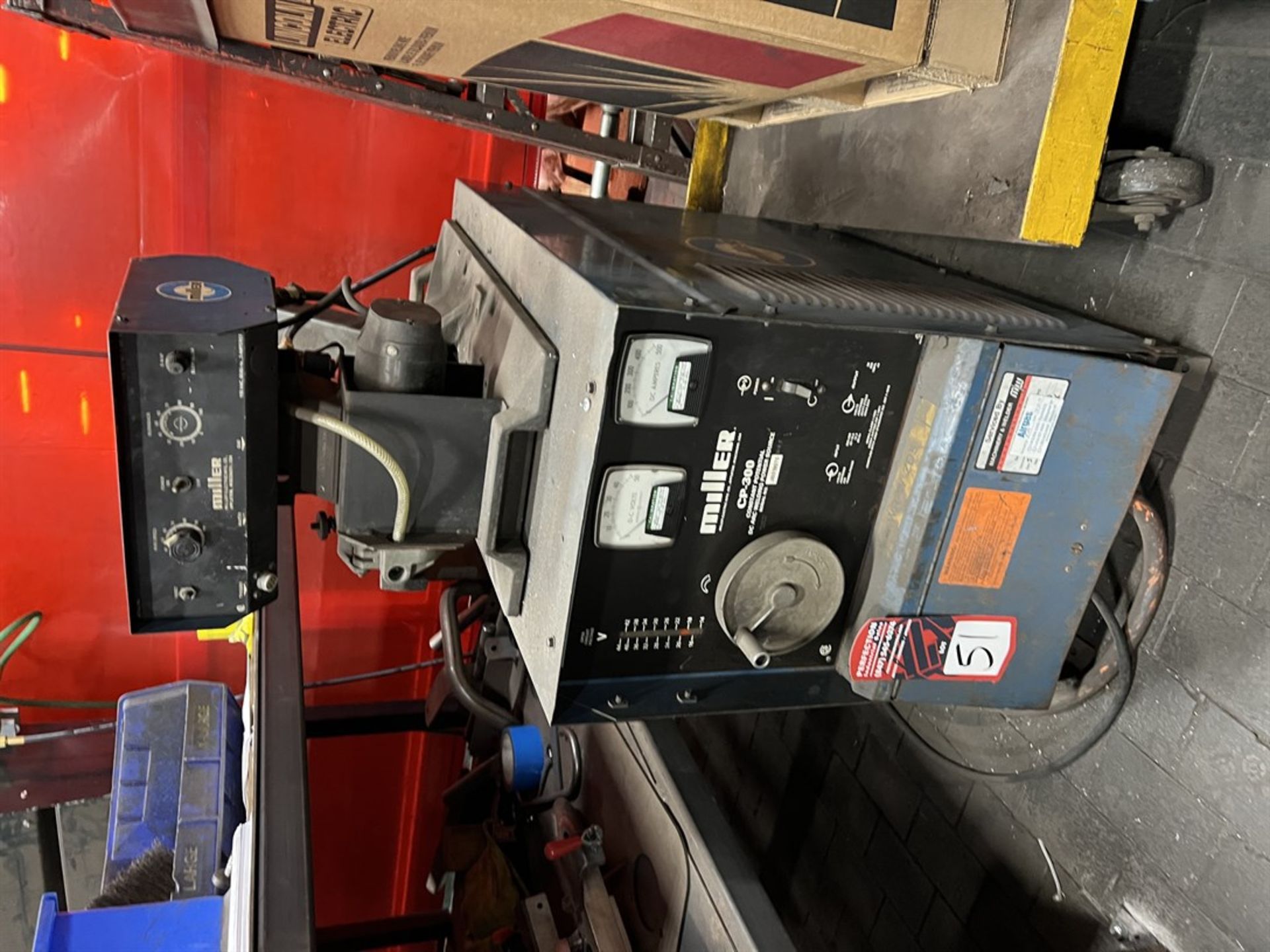 MILLER CP-300 DC Arc Welder, s/n JB519975, w/ Millermatic S-52E Wire Feed