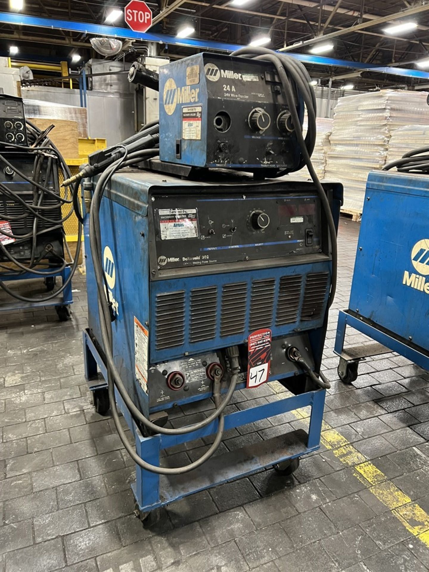 MILLER Deltaweld 302 MIG Welder, s/n KF929264, w/ Miller 24A Wire Feed