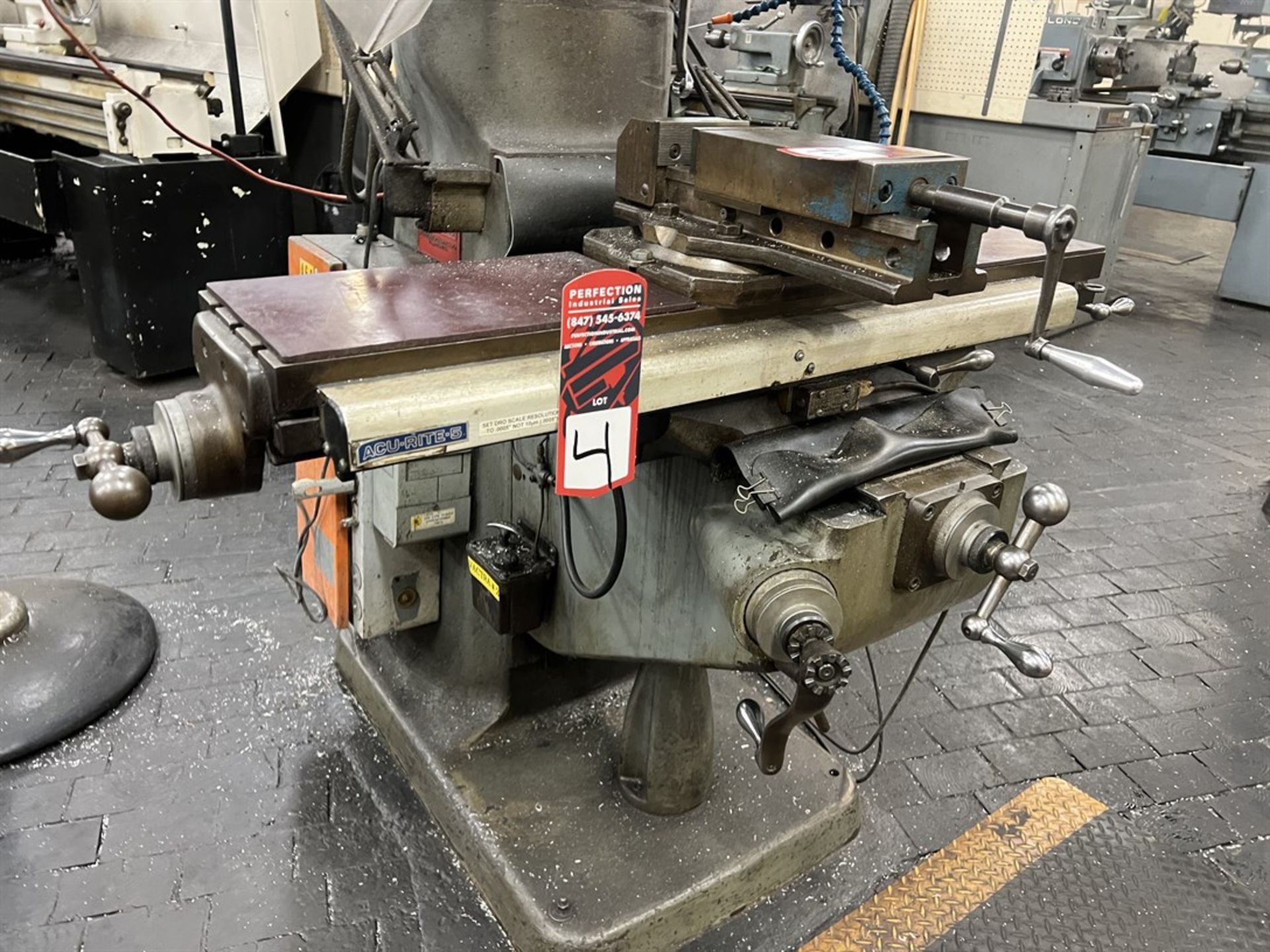 BRIDGEPORT Series I Milling Machine, s/n 187225, 9” x 42” Table, 60-4200 RPM, Acu-Rite II DRO, 2 HP, - Image 3 of 8