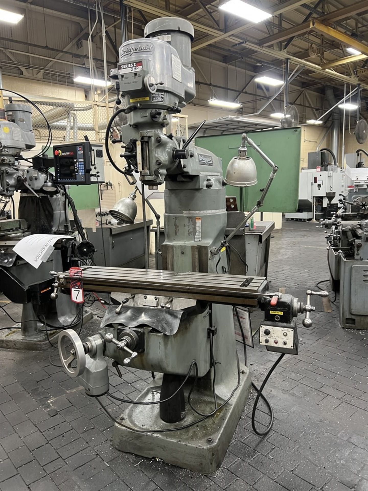 BRIDGEPORT Series I Milling Machine, s/n 240144, 9” x 42” Power Feed Table, 60-4200 RPM, 2 HP, (