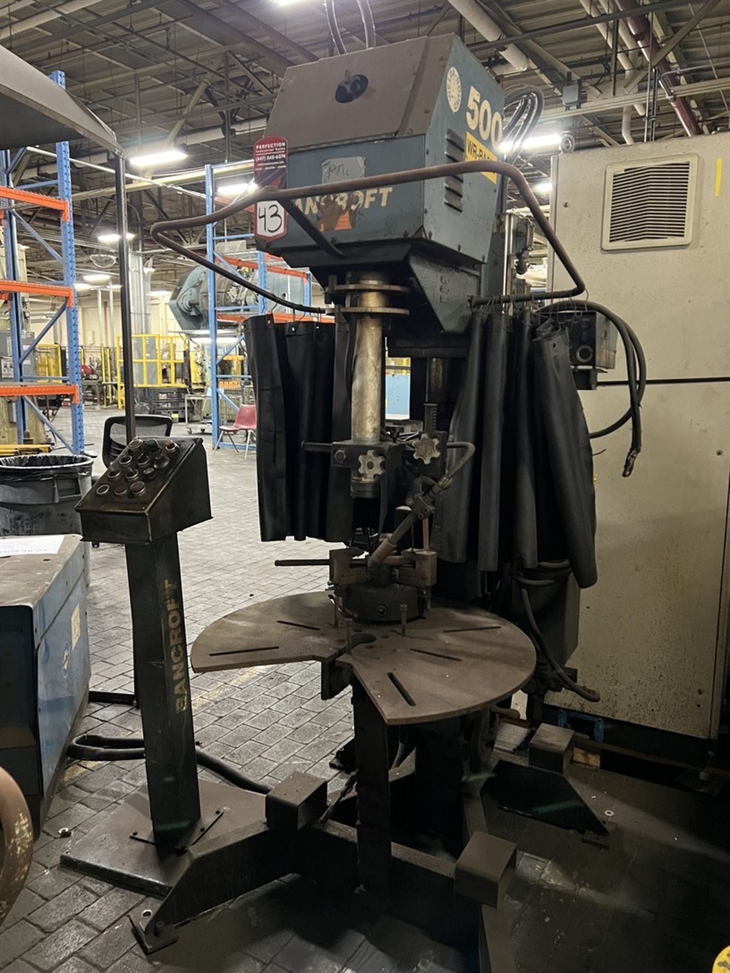 BANCROFT 500 Weld A Round Rotary Welder, s/n na, 741 Control, Pedestal Controls, 8” Pneumatic