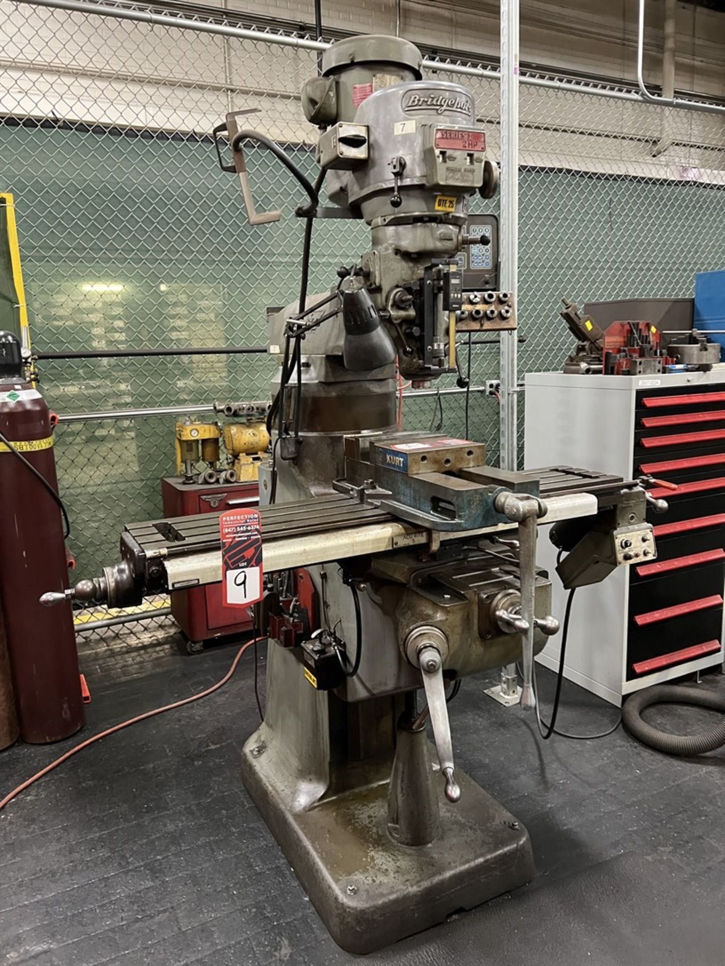 BRIDGEPORT Series I Milling Machine, s/n 223171, 9” x 48’ Power Feed Table, 60-4200 RPM, Acu-Rite - Image 2 of 7