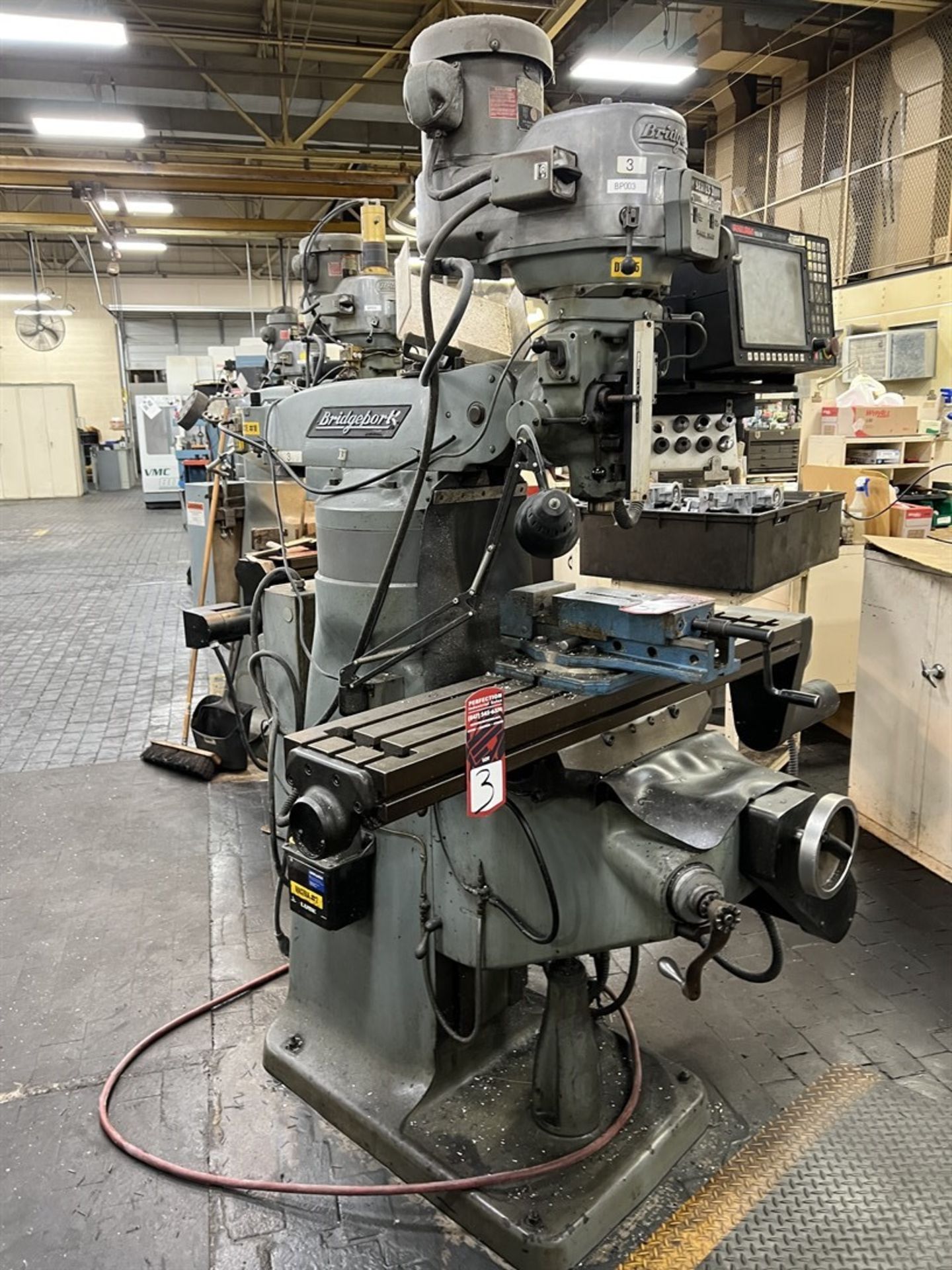 BRIDGEPORT Series I Milling Machine, s/n 237436, 9” x 48” Power Feed Table, 60-4200 RPM, Anilam - Image 2 of 9