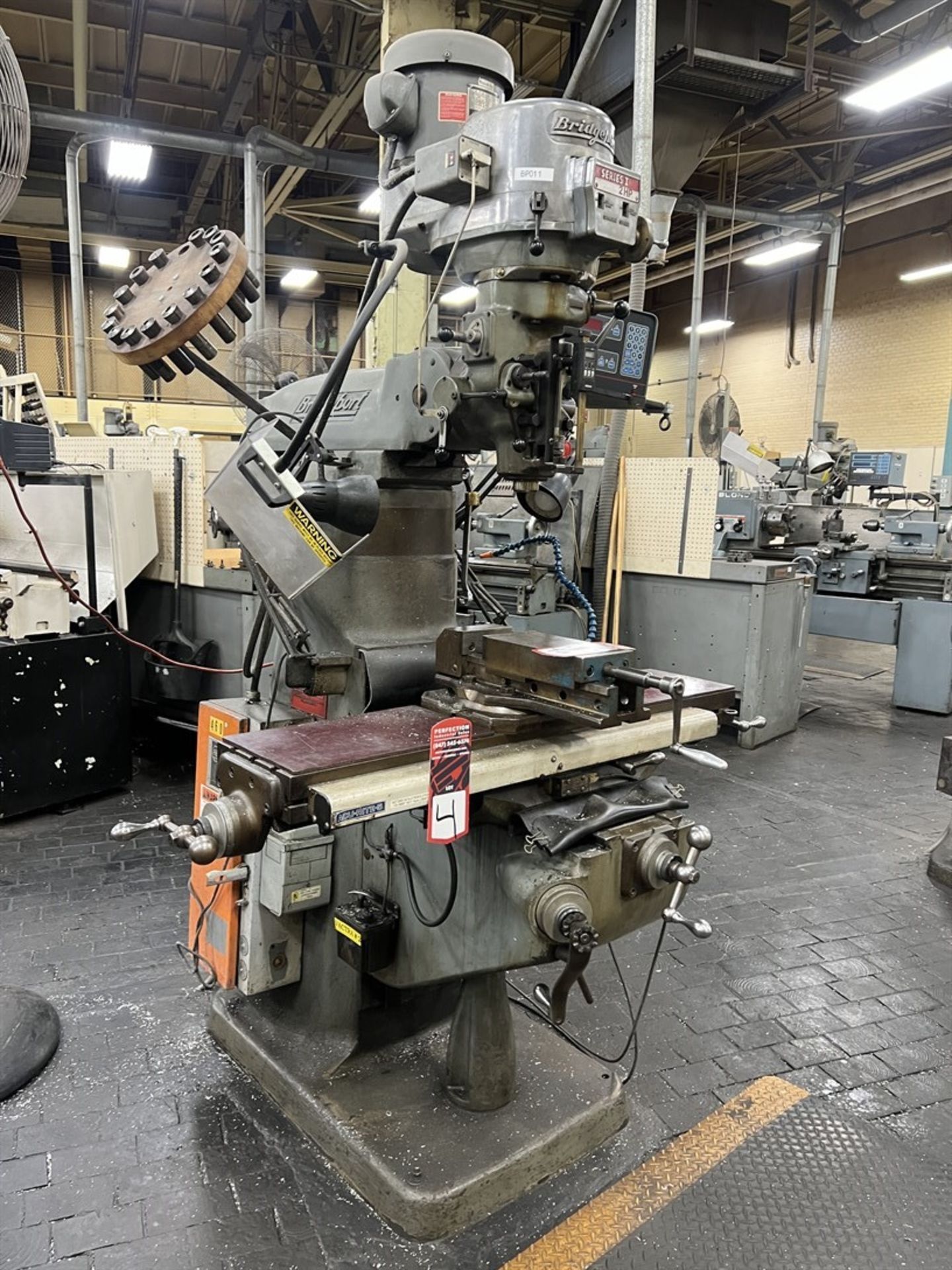 BRIDGEPORT Series I Milling Machine, s/n 187225, 9” x 42” Table, 60-4200 RPM, Acu-Rite II DRO, 2 HP, - Image 2 of 8