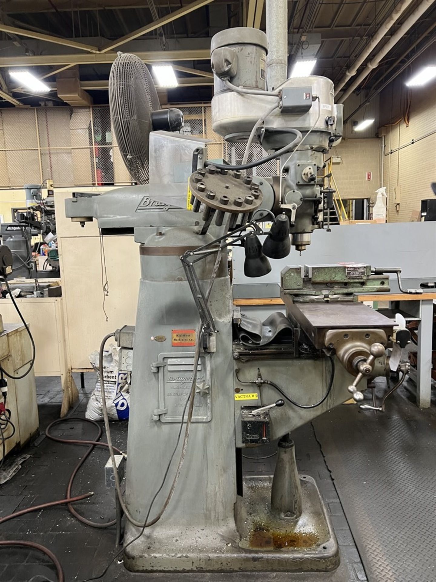 BRIDGEPORT 1.5 HP Milling Machine, s/n 130182, 9” x 42” Table, 60-4200 RPM, Acu-Rite III DRO, (358), - Image 7 of 8