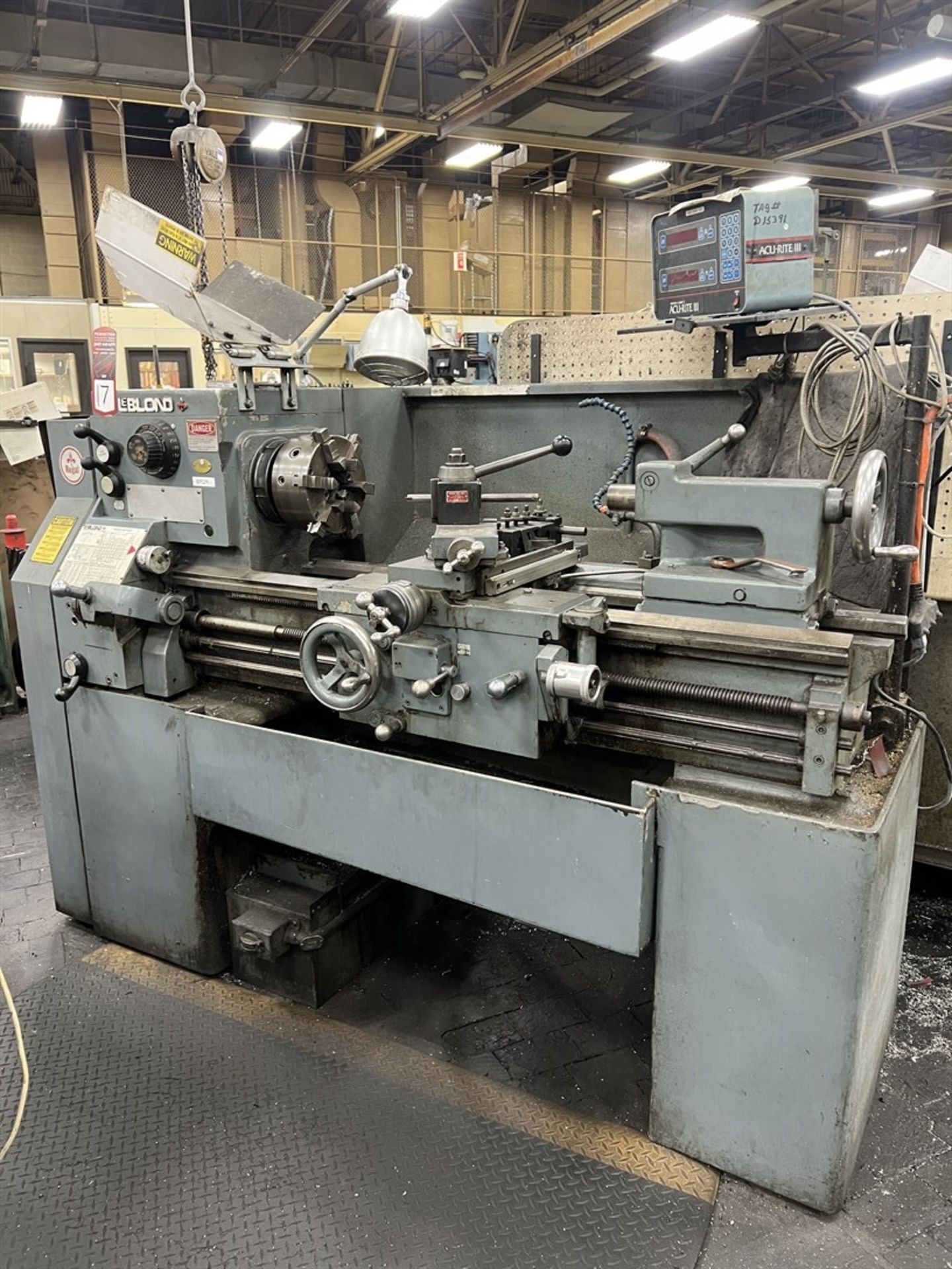 LEBLOND Regal 15” x 30” Tool Room Lathe, s/n 11C930, 8” 6-Jaw Chuck, Quick Change Tool Post,