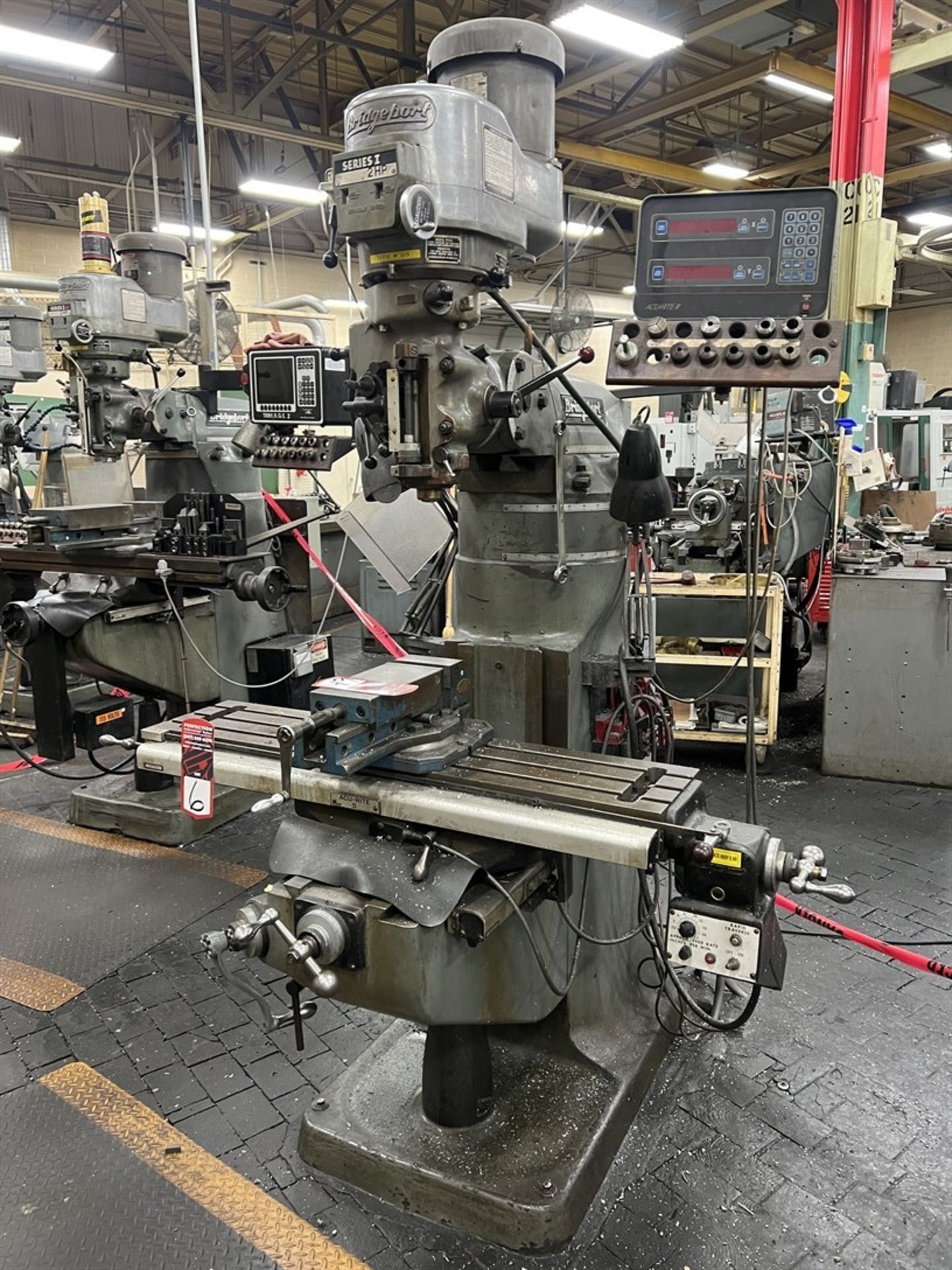 BRIDGEPORT Series I Milling Machine, s/n 248896, 9” x 42” Power Feed Table, 60-4200 RPM, Acu-Rite