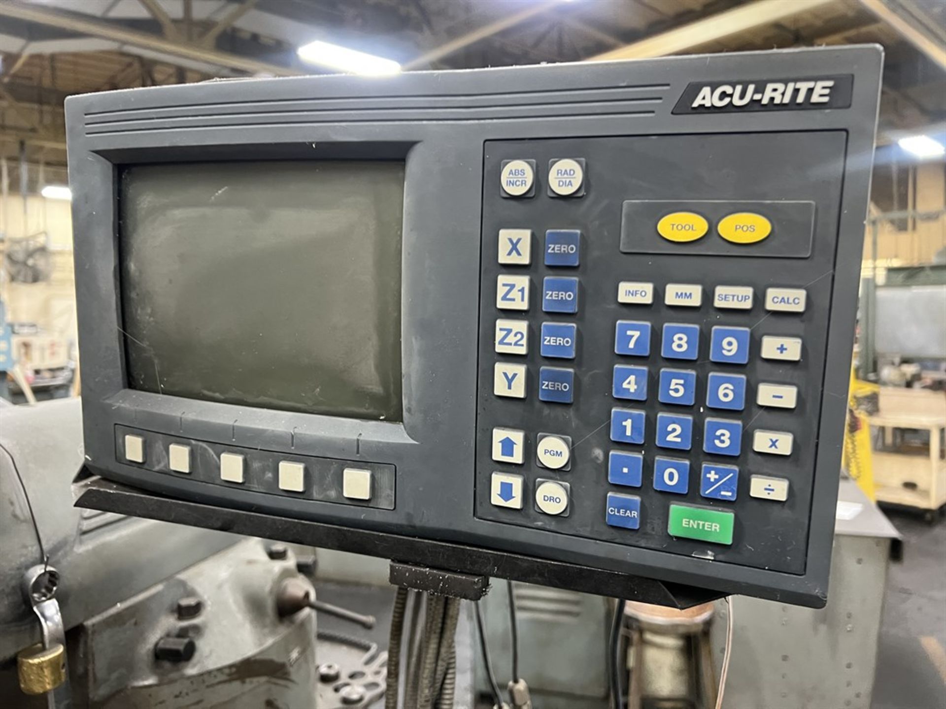 BRIDGEPORT Series I Milling Machine, s/n 207458, 9” x 42” Power Feed Table, 60-4200 RPM, Acu-Rite - Image 6 of 8