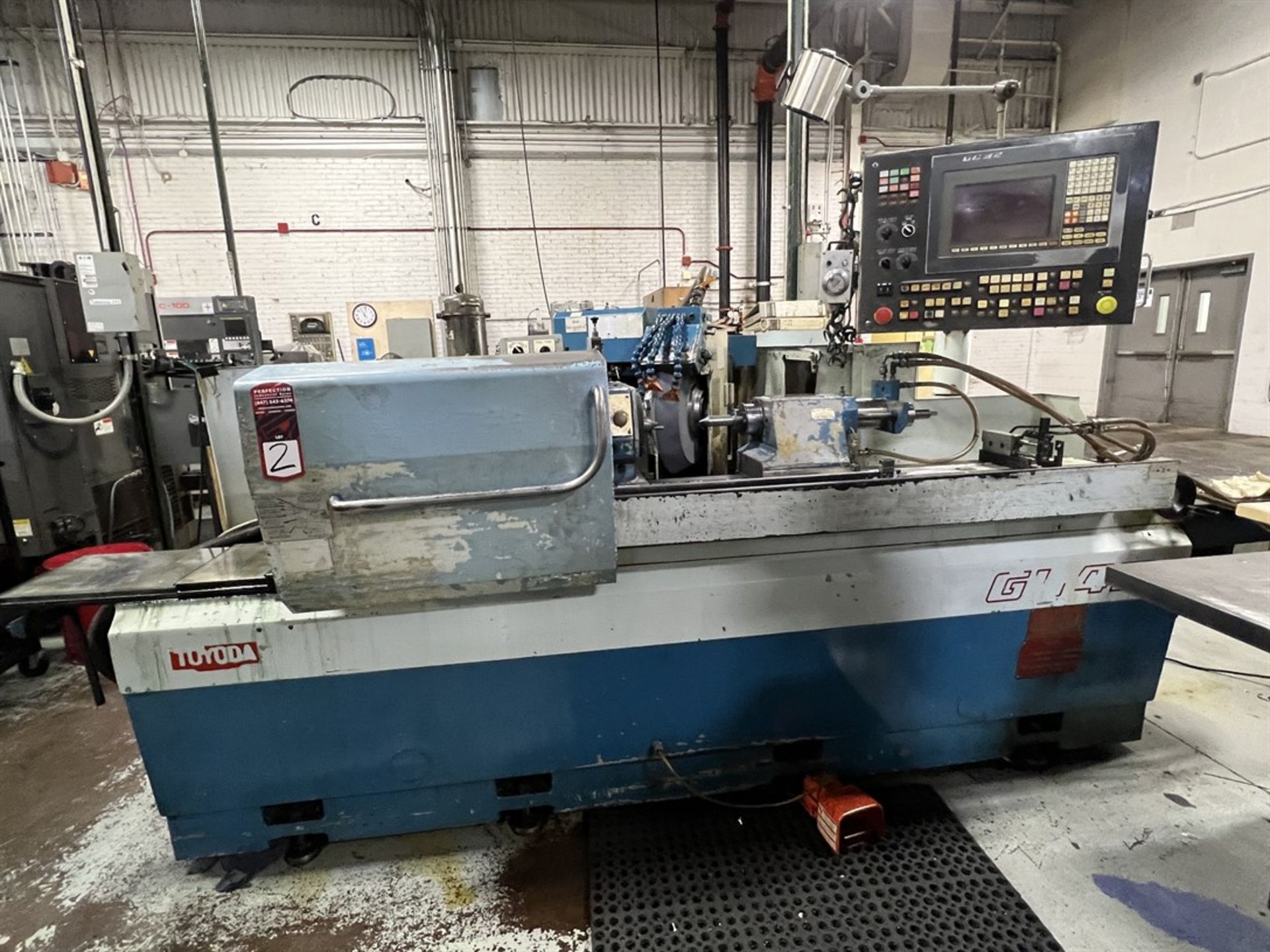 TOYODA GL4A-100E CNC Angle Head Cylindrical Grinder, s/n RC5735, Toyoda GC-32 Control, 12.6"