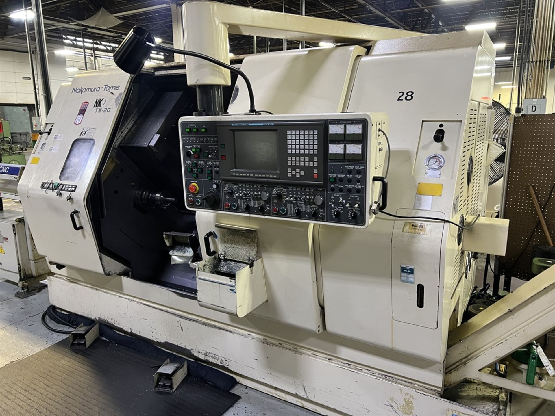 NAKAMURA-TOME TW-20 CNC Opposed Spindle Turning Center, s/n (2), Nakamura-Tome LUCK-BEI Controls, - Image 2 of 11