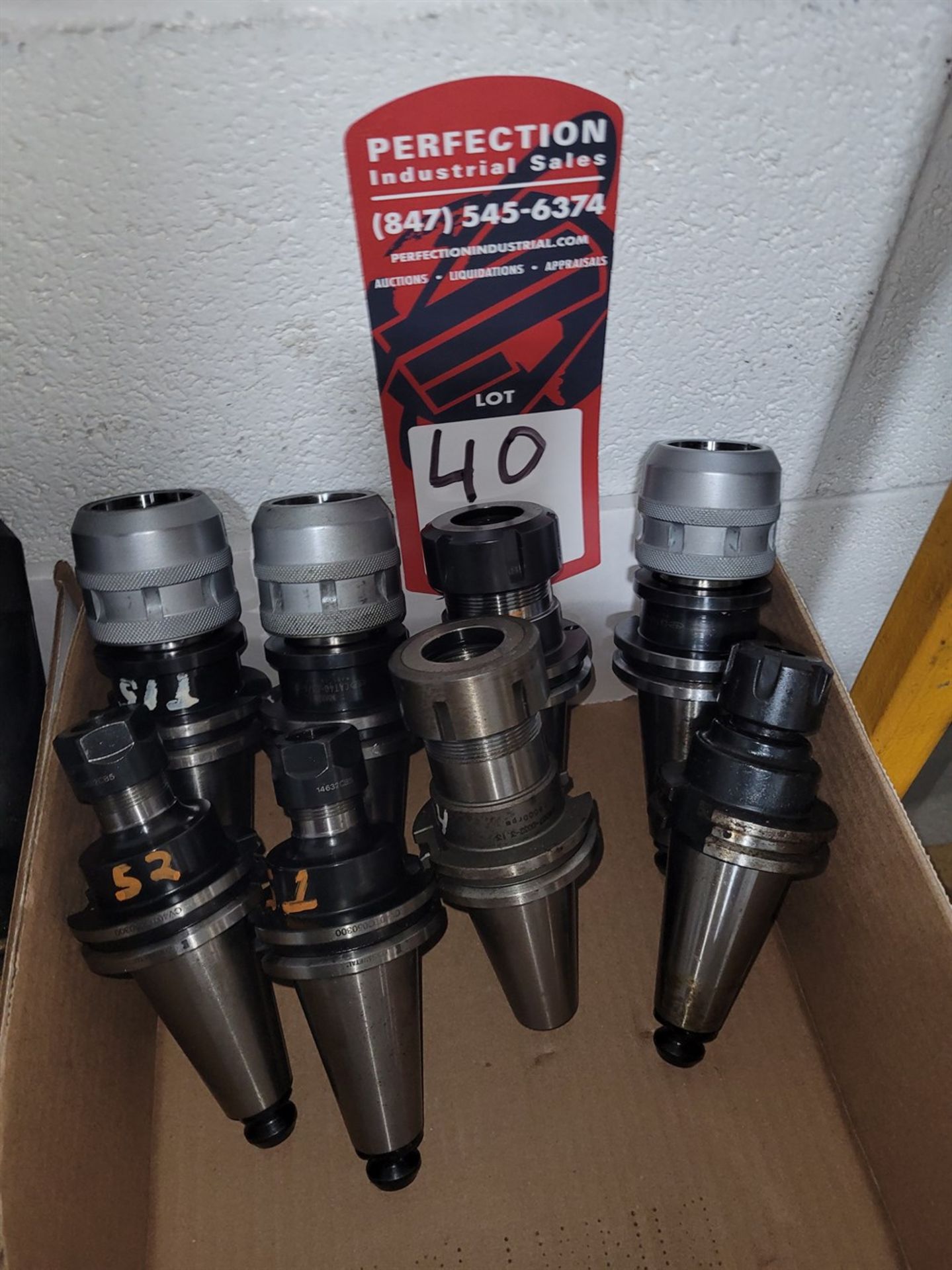 (8) Cat 40 Collet Chuck Tool Holders